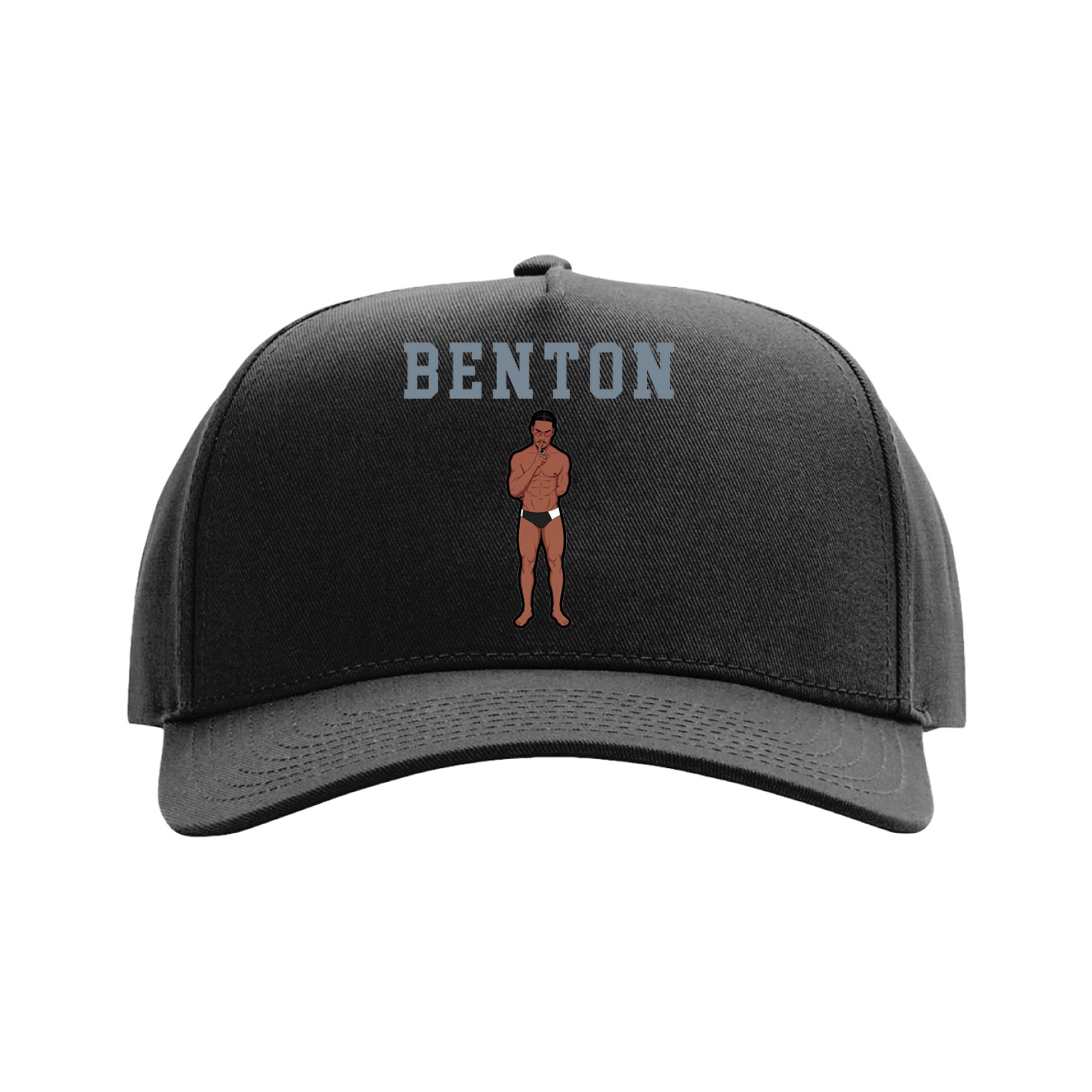 Full Fabric Five-Panel Champ Cap — Shirsey in Black