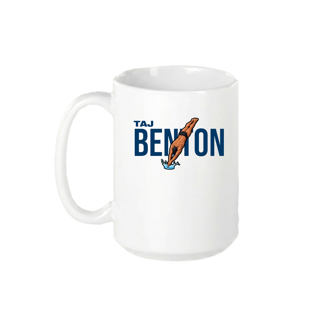 15oz Coffee Mug — Player Name in White