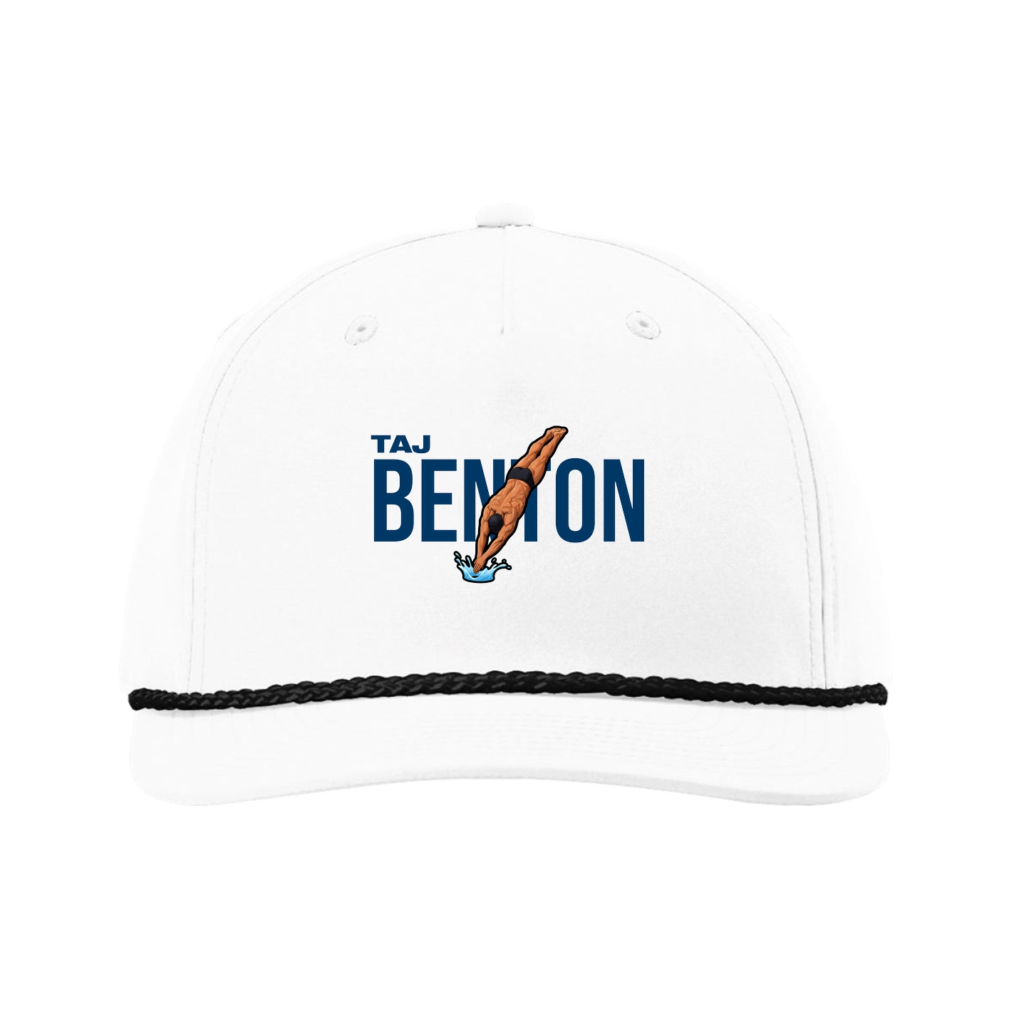 Five-Panel Classic Rope Cap — Player Name in White