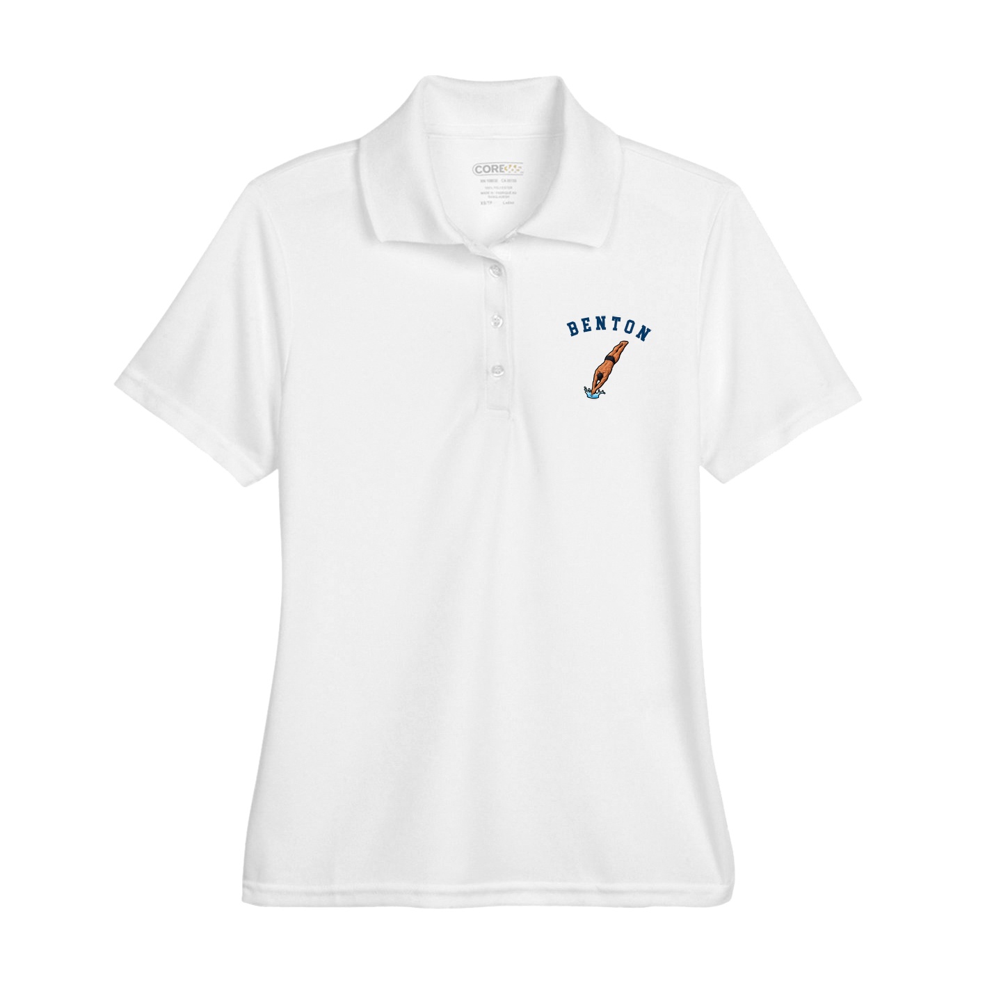 Womens Performance Polo — Shirsey Arch in White