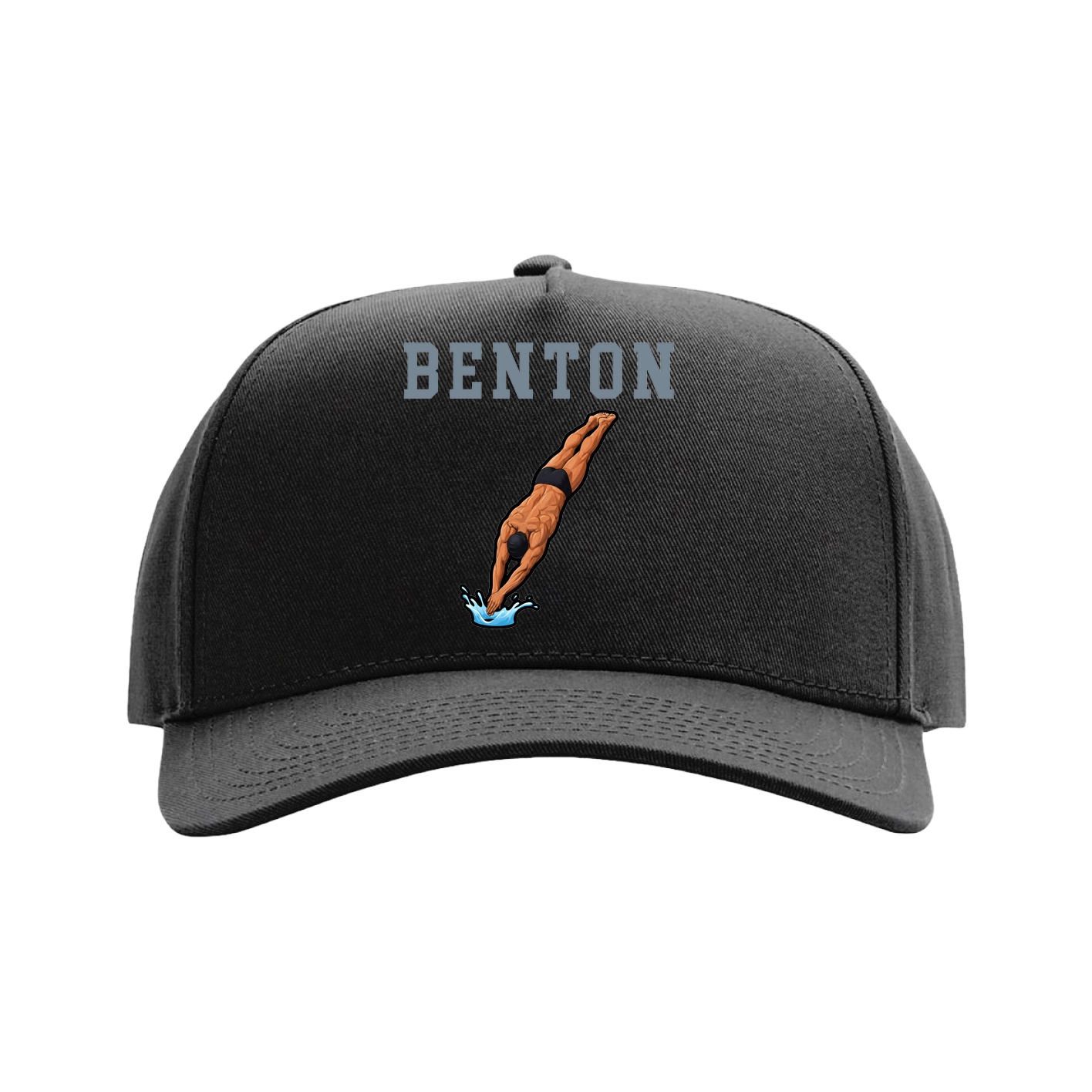 Full Fabric Five-Panel Champ Cap — Shirsey in Black
