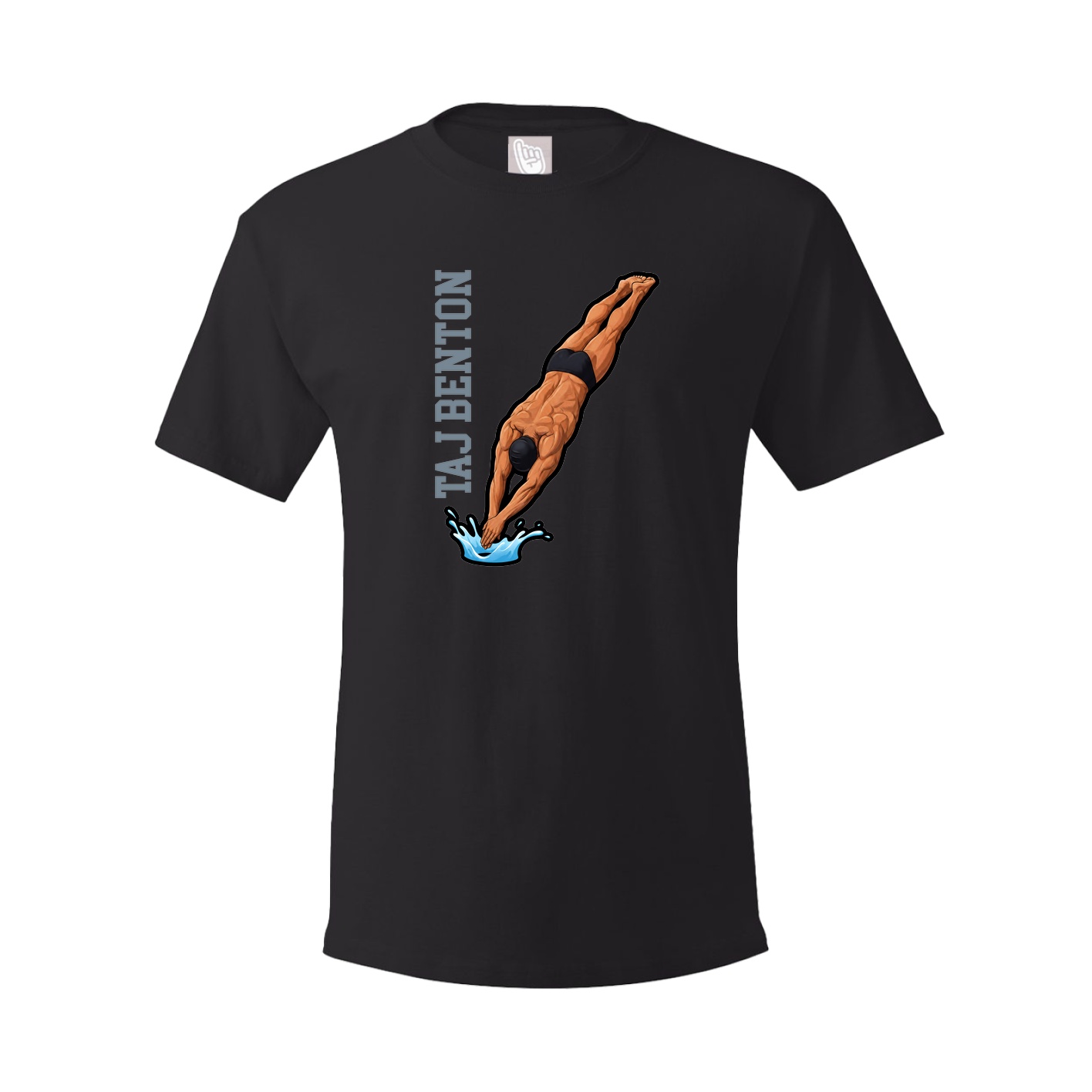 Tee — Name Vertical in Black