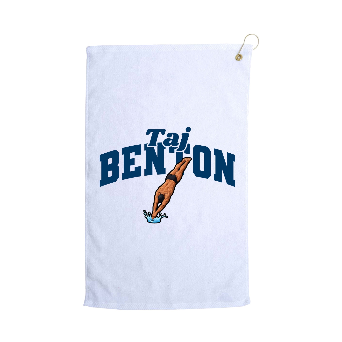 Golf Towel — Signature Arch in White