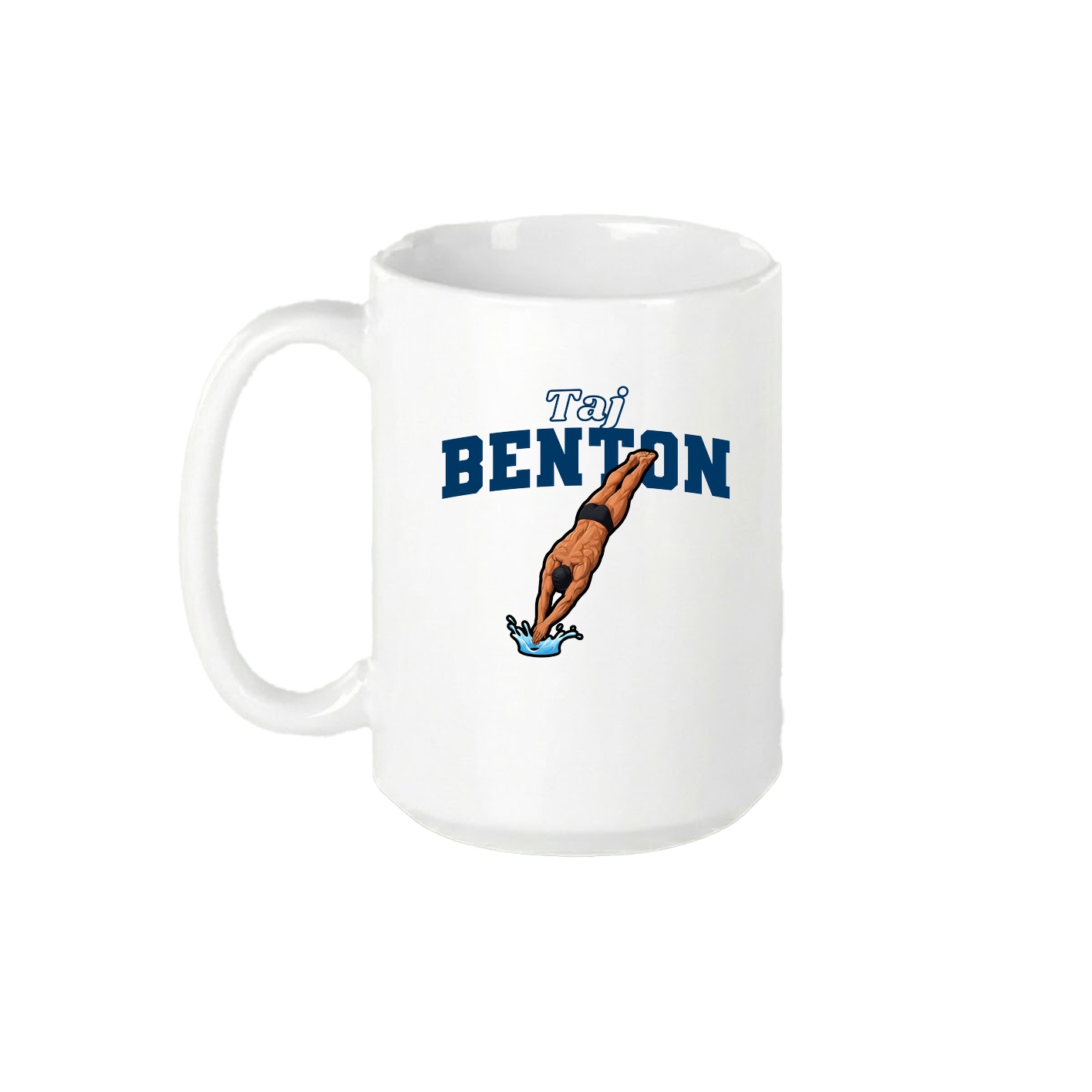 15oz Coffee Mug — Name Arch in White
