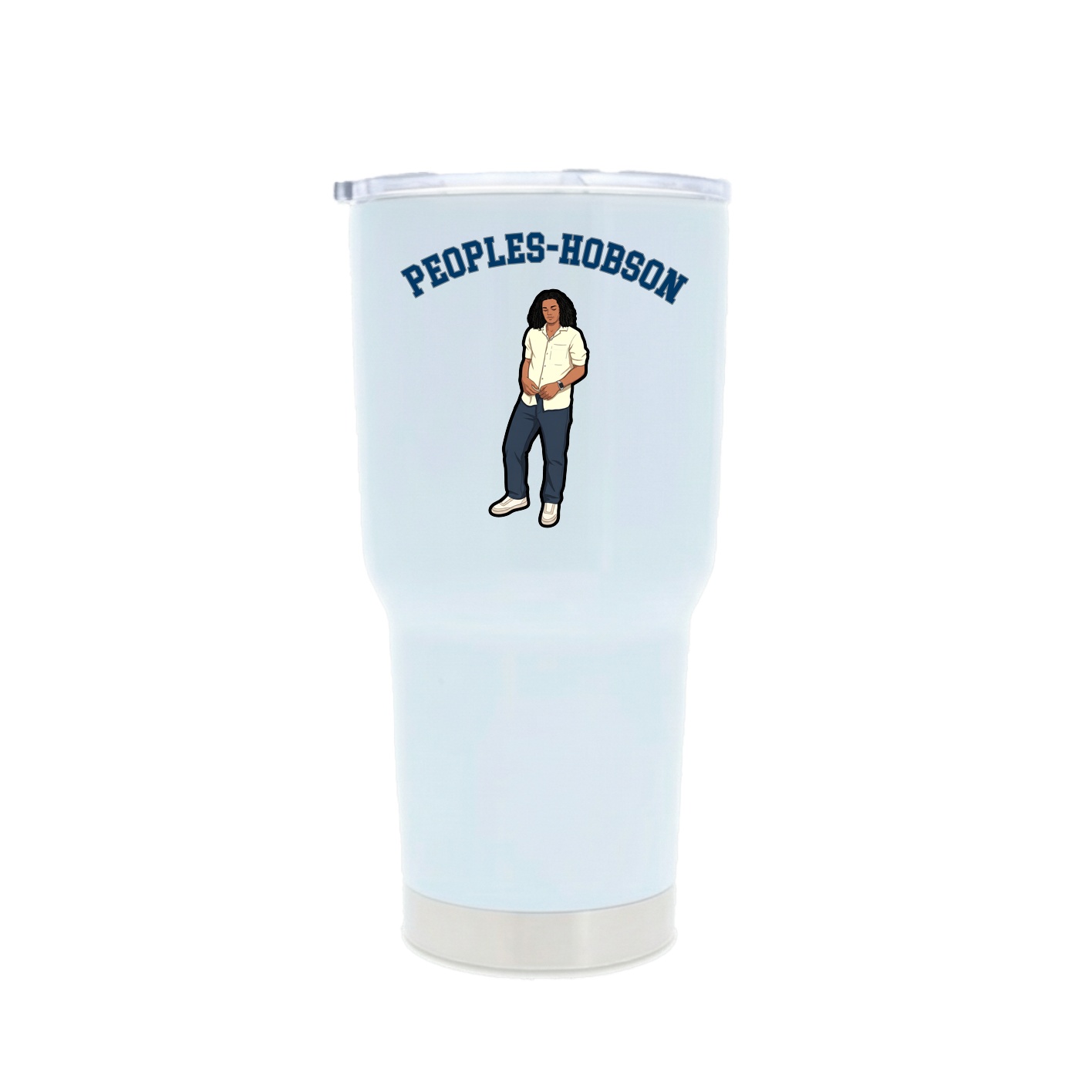 30oz Stainless Steel Tumbler — Shirsey Arch in White