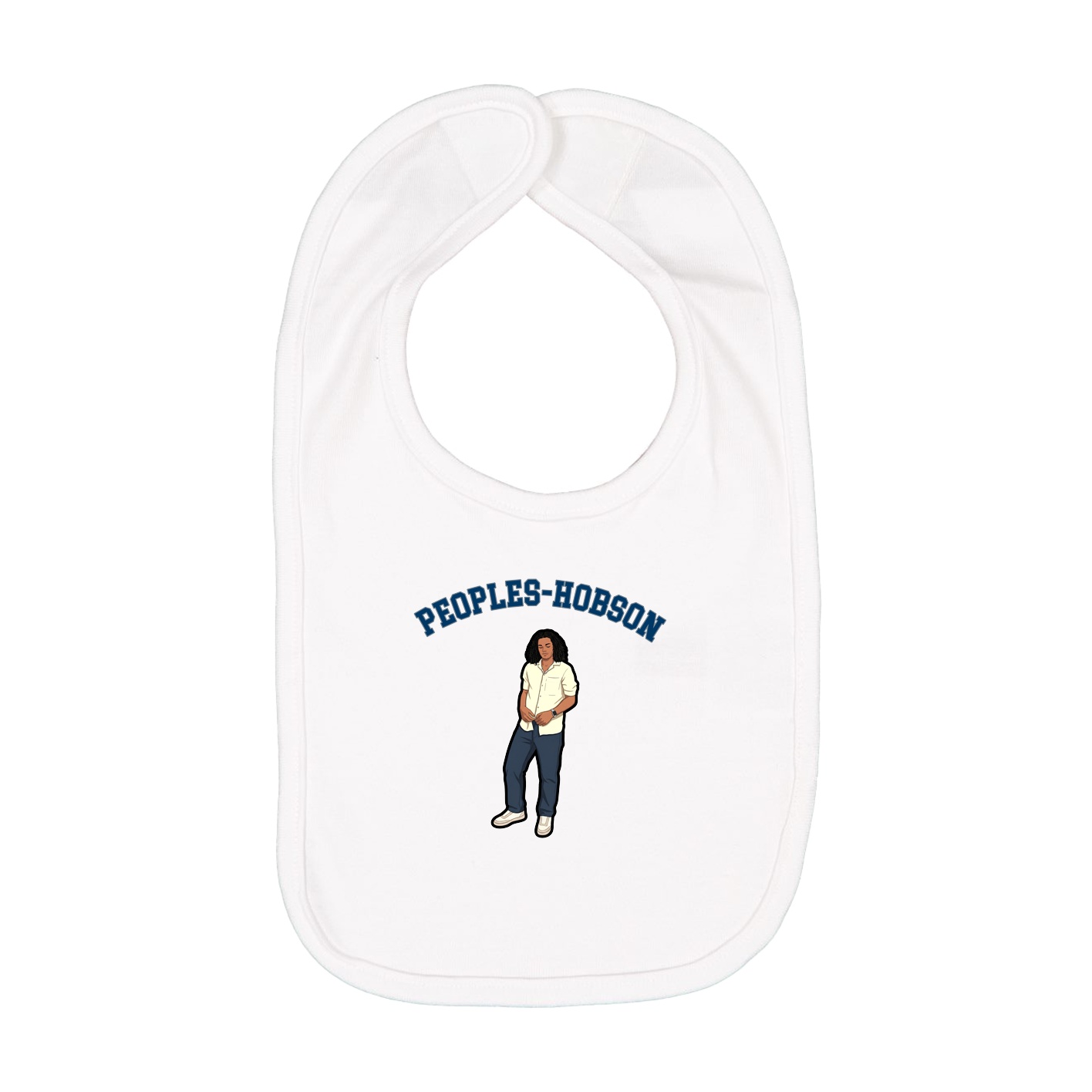 Infant Bib — Shirsey Arch in White