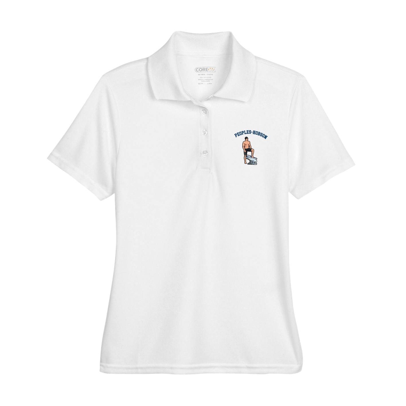 Womens Performance Polo — Shirsey Arch in White