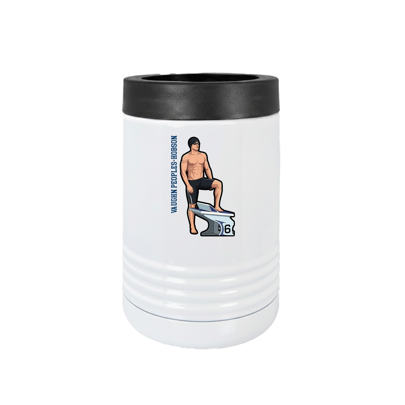 Beverage Holder — Name Vertical in White