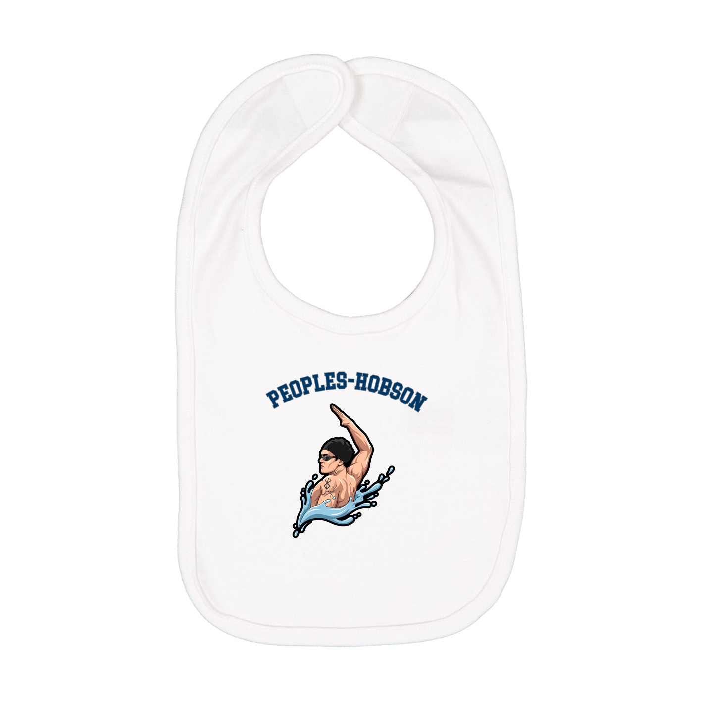 Infant Bib — Shirsey Arch in White
