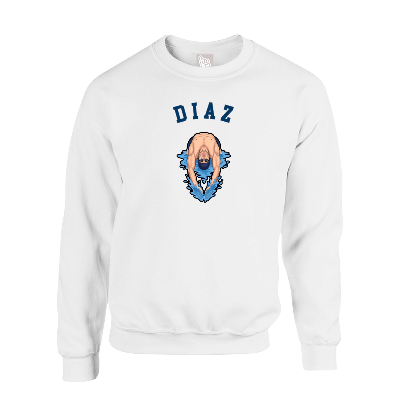 Fleece Crew — Shirsey Arch in White