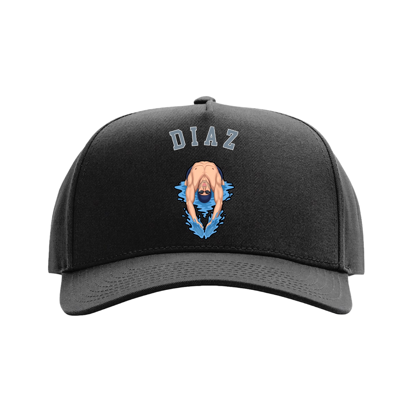 Full Fabric Five-Panel Champ Cap — Shirsey Arch in Black