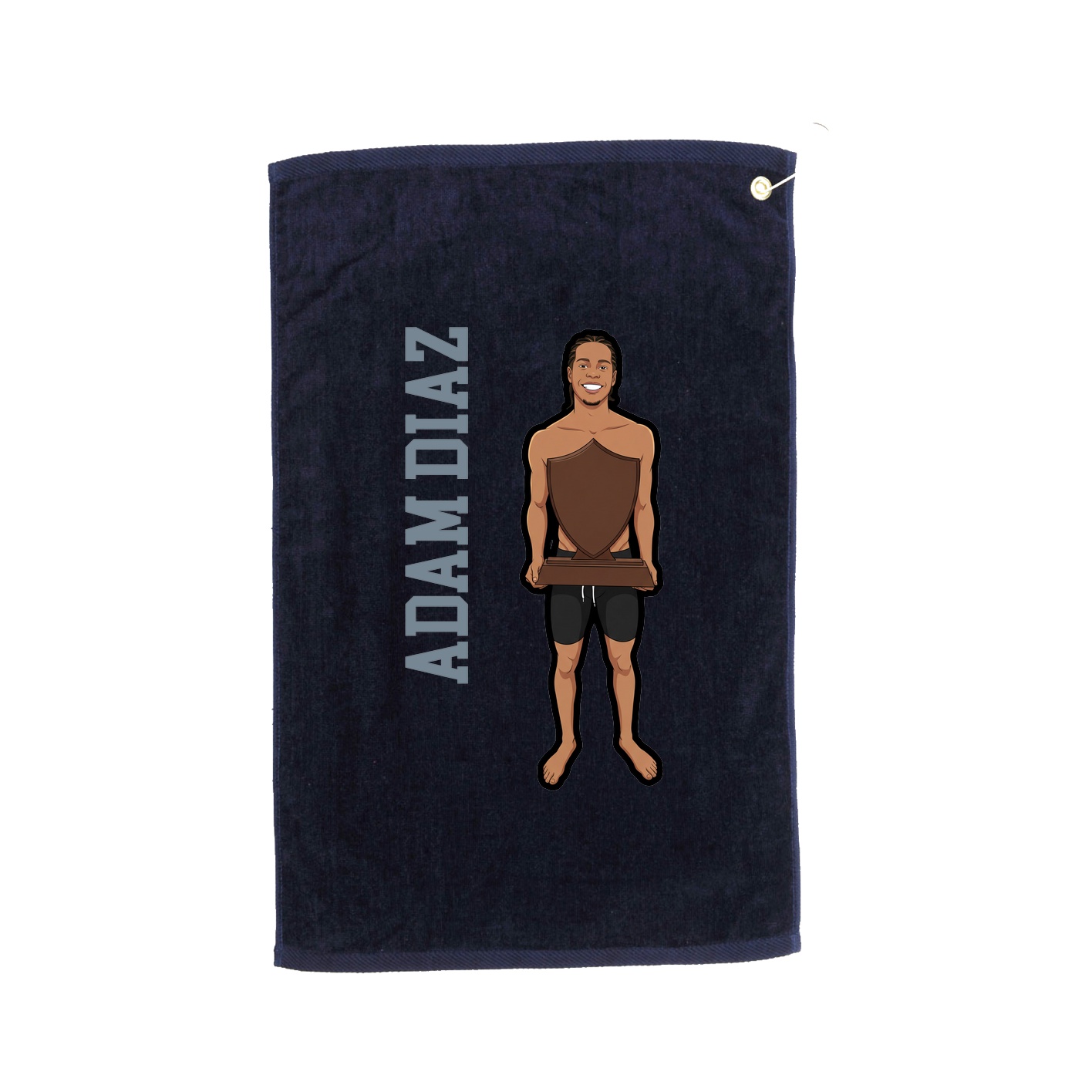 Golf Towel — Name Vertical in Navy