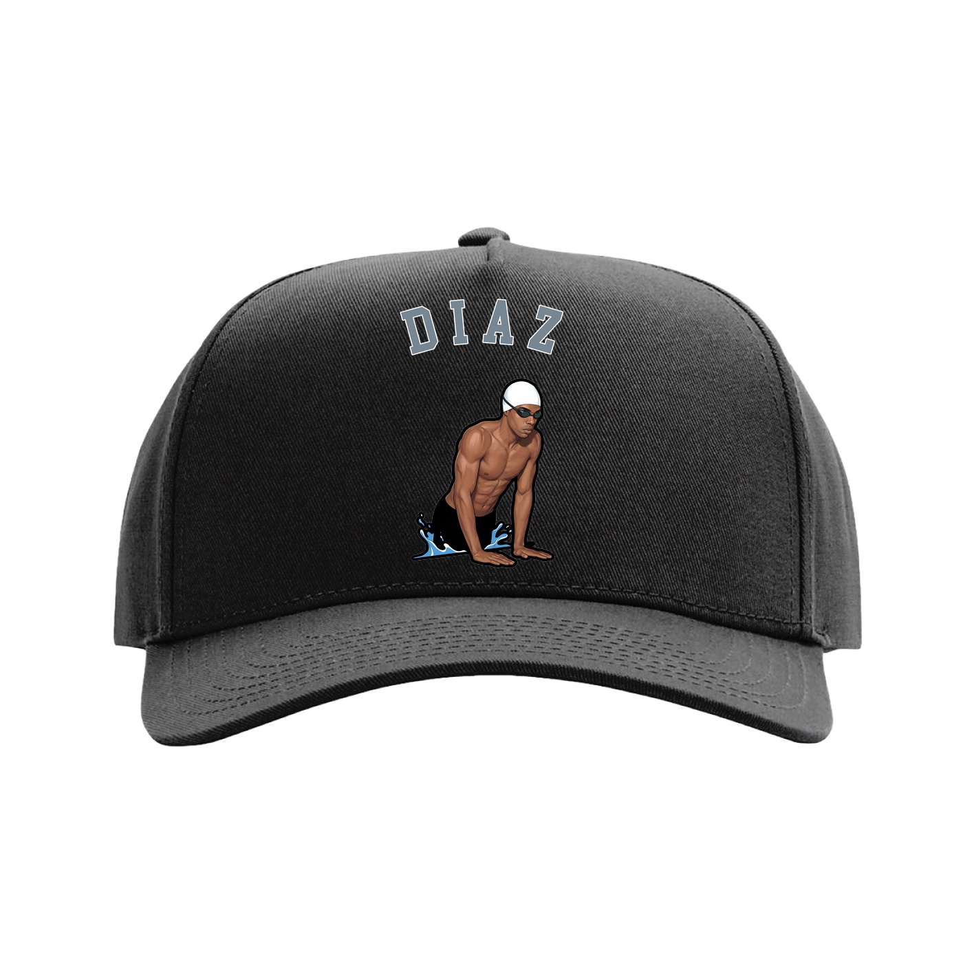 Full Fabric Five-Panel Champ Cap — Shirsey Arch in Black