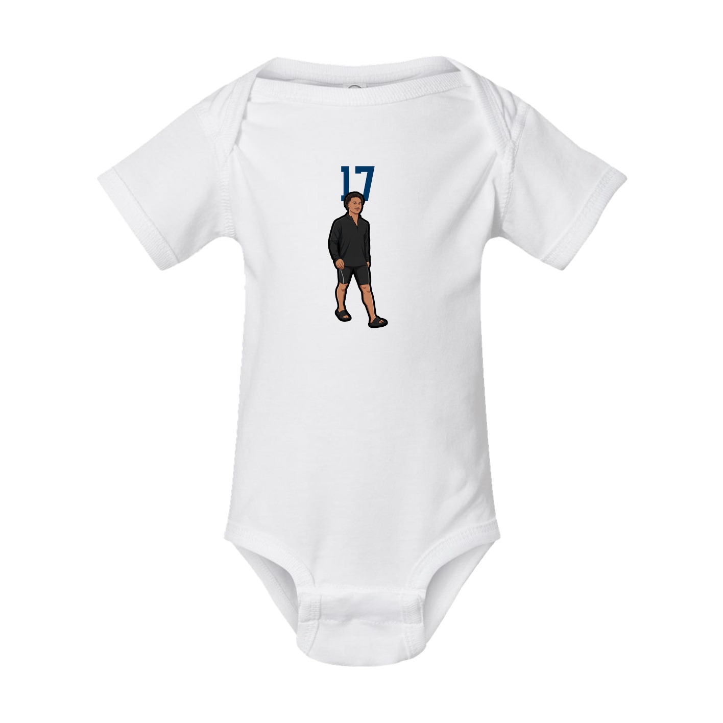 Baby Onesie — Number Top in White