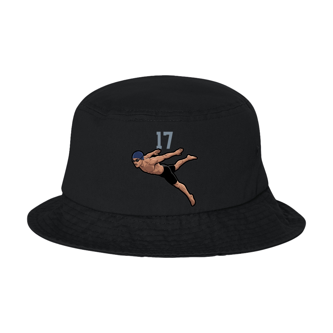 Bucket Cap — Number Top in Black