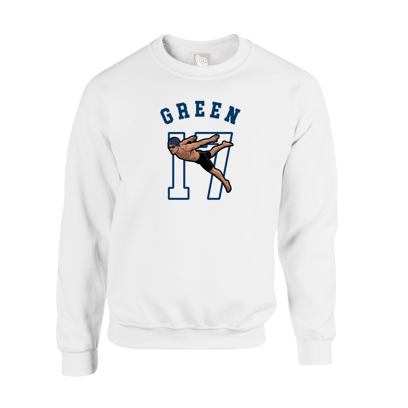 Fleece Crew — Shirsey Arch in White