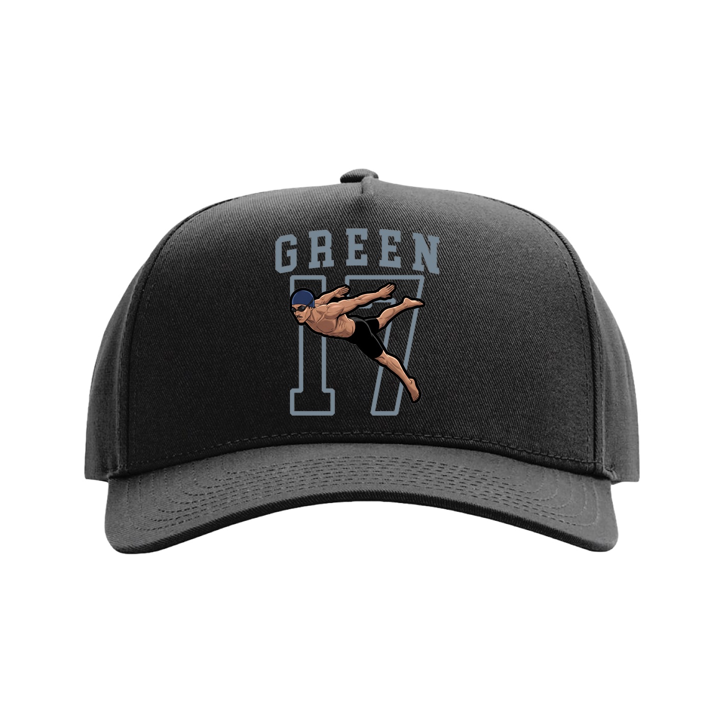 Full Fabric Five-Panel Champ Cap — Shirsey in Black