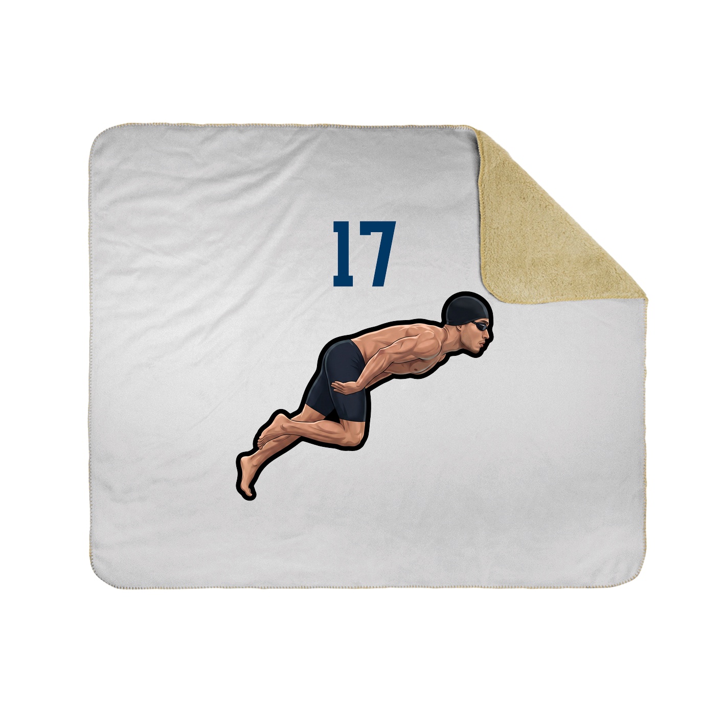 Throw Blanket — Number Top in White