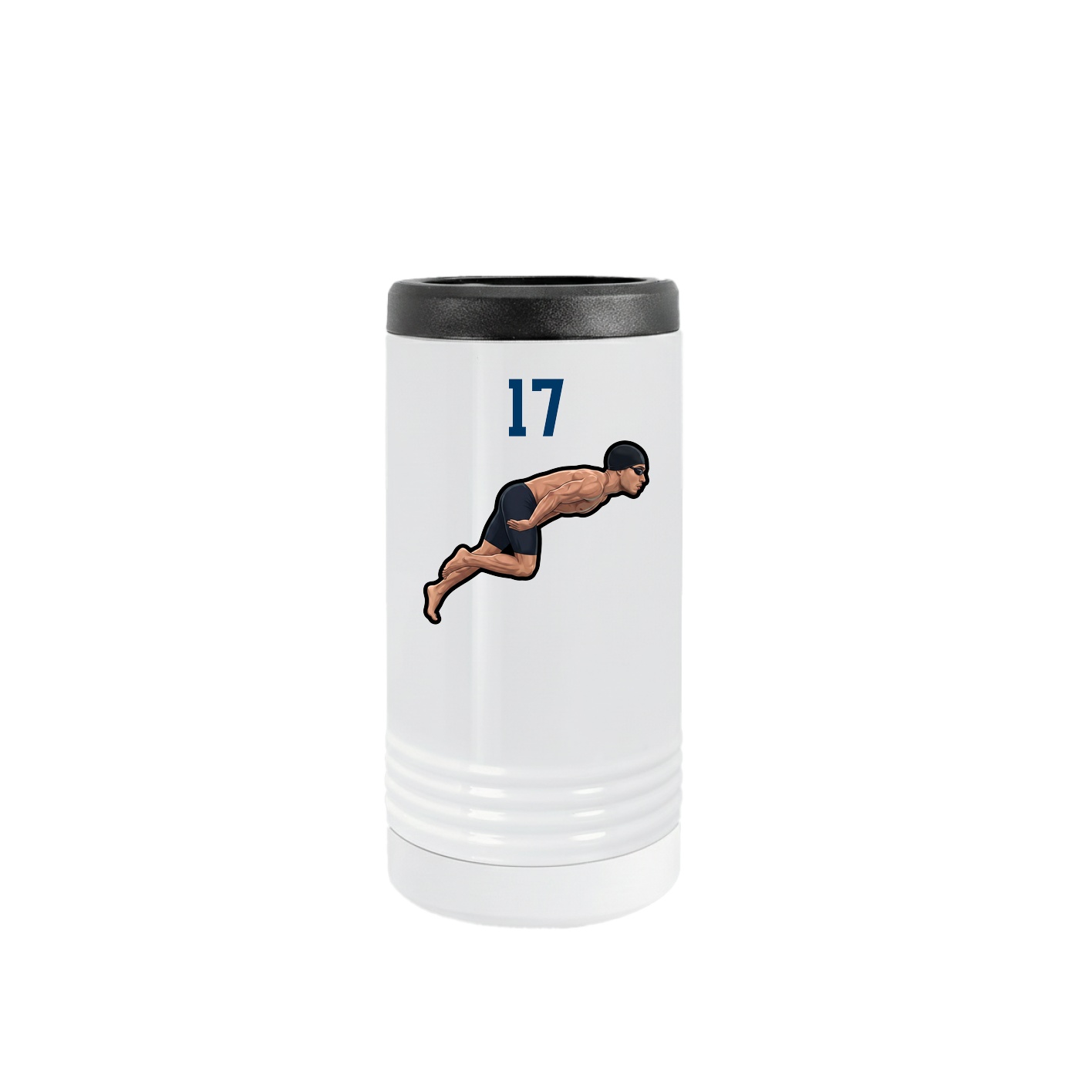Slim Beverage Holder — Number Top in White