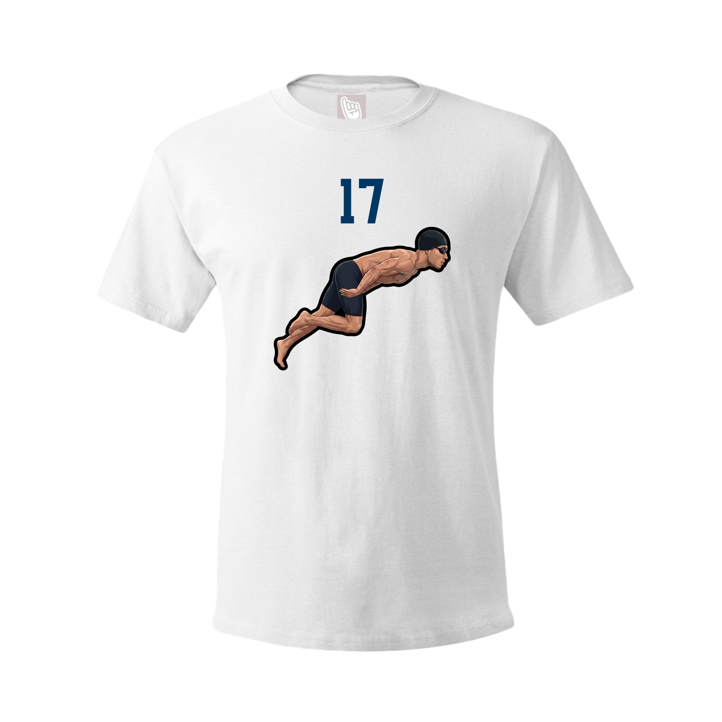 Youth Tee — Number Top in White