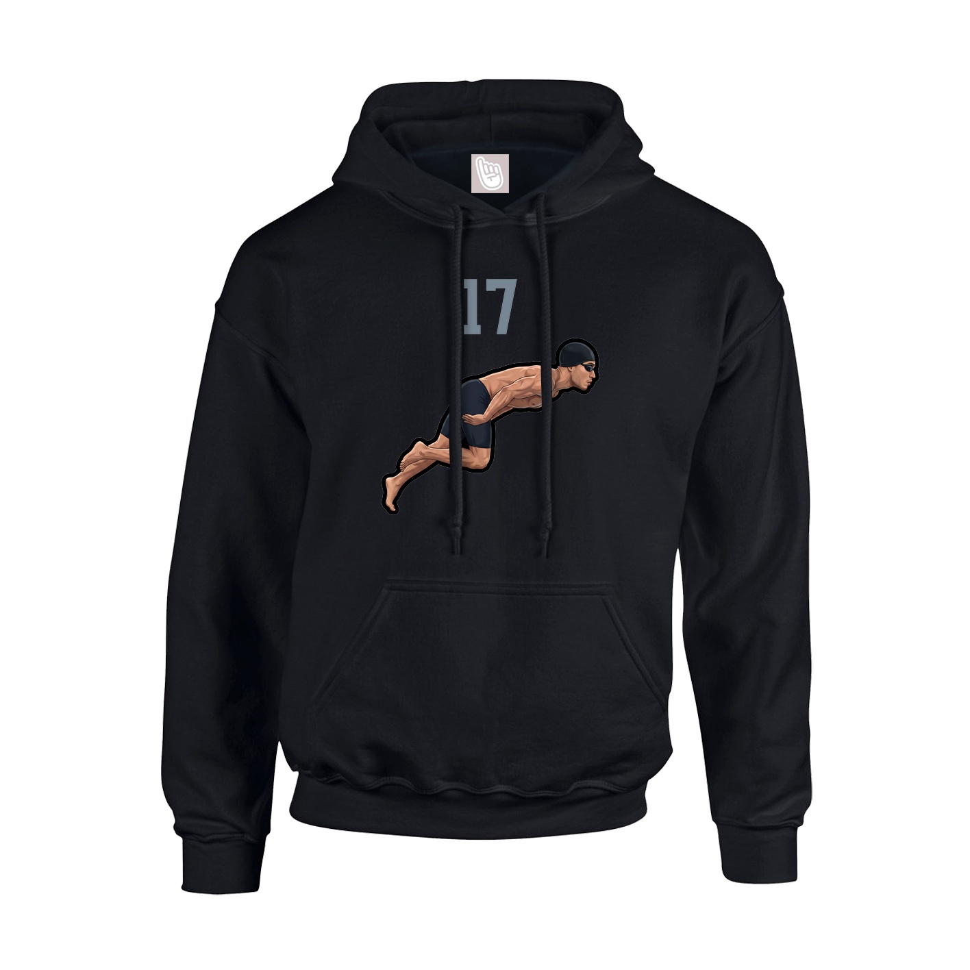 Hoodie — Number Top in Black