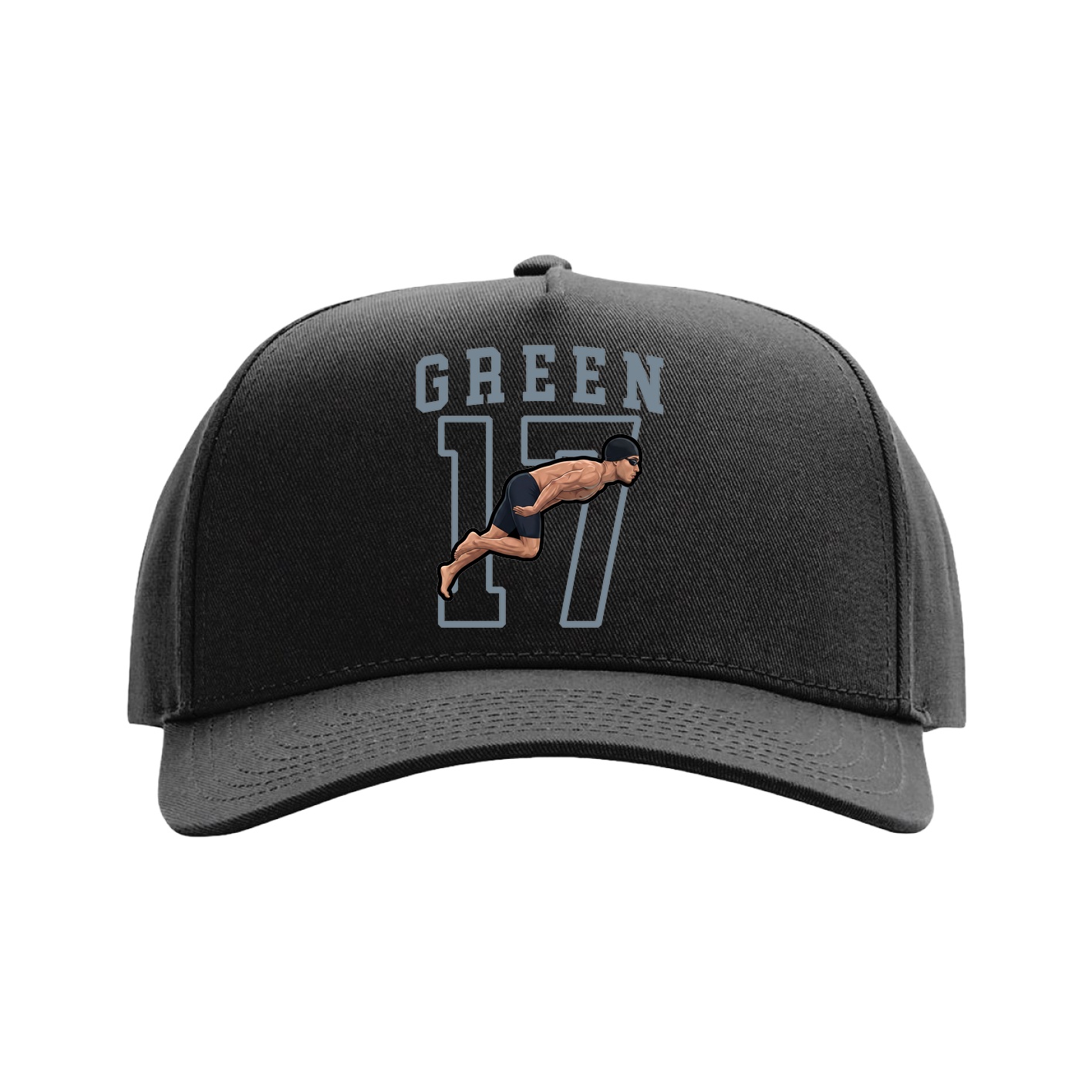 Full Fabric Five-Panel Champ Cap — Shirsey in Black