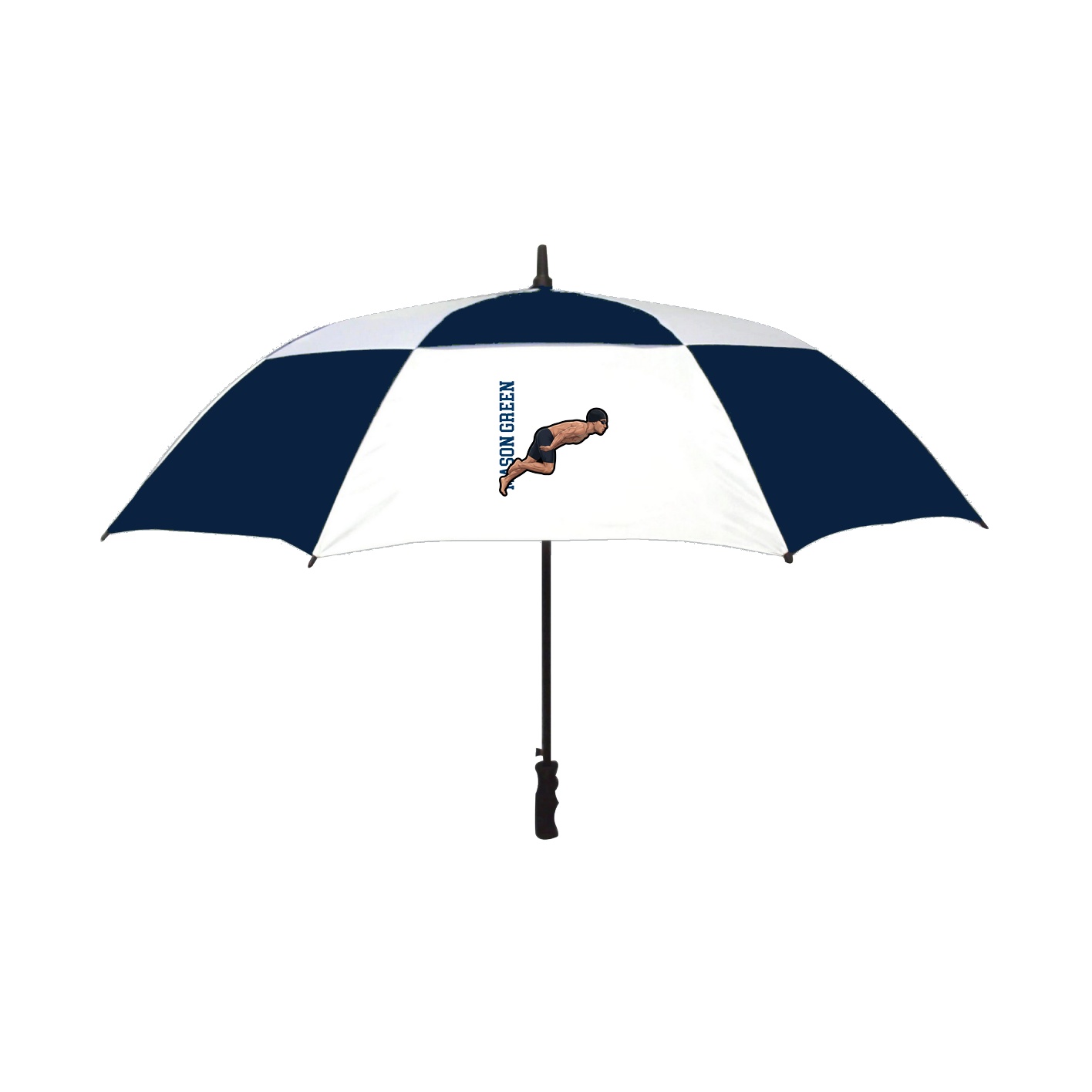 Golf Umbrella — Name Vertical in Navy