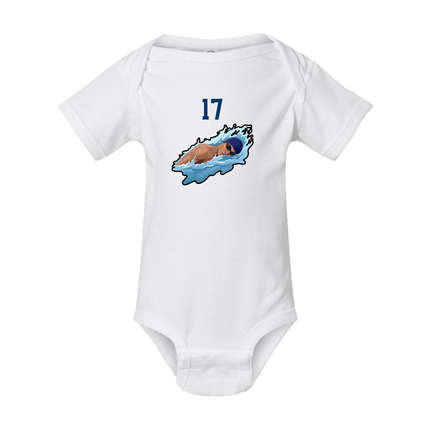 Baby Onesie — Number Top in White