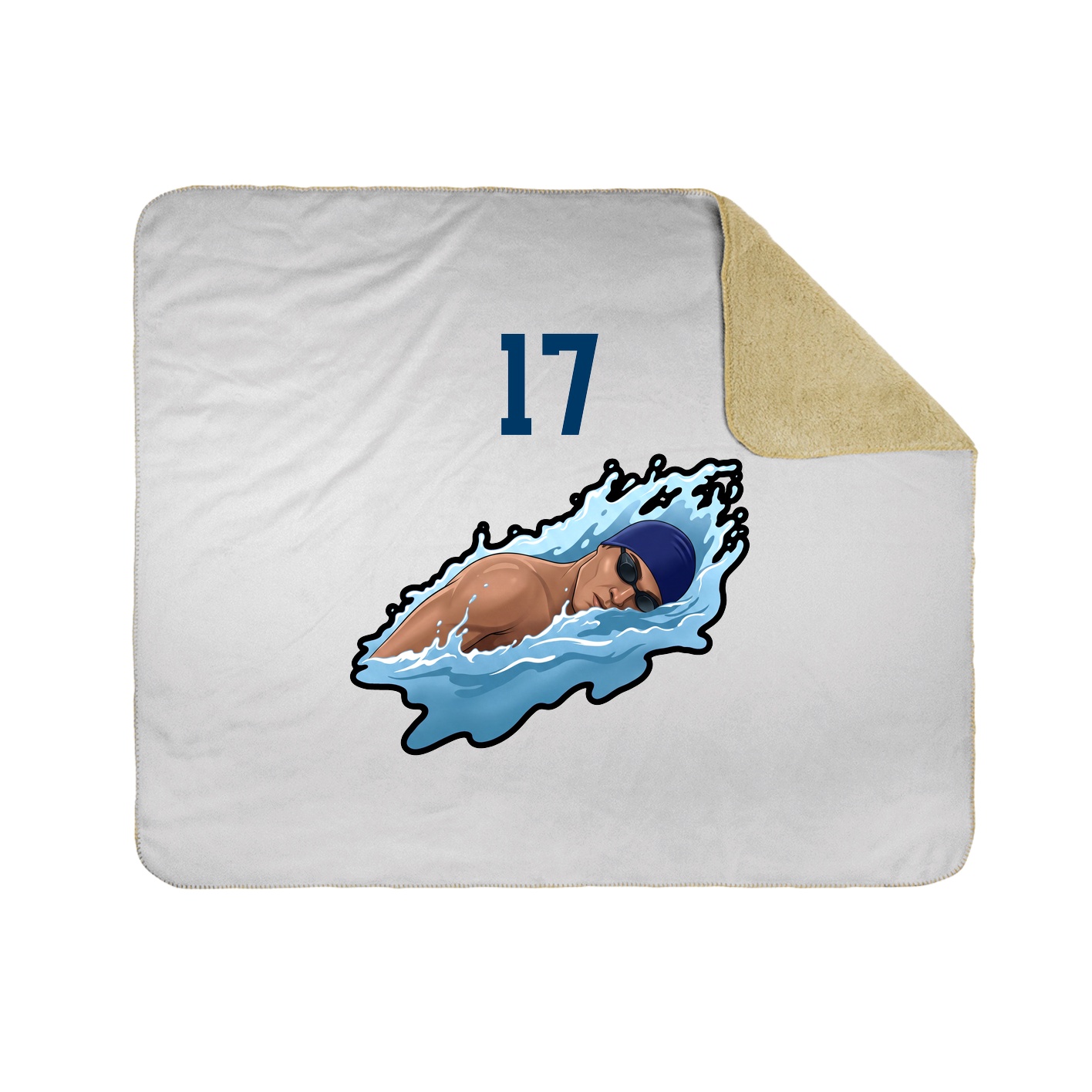 Throw Blanket — Number Top in White