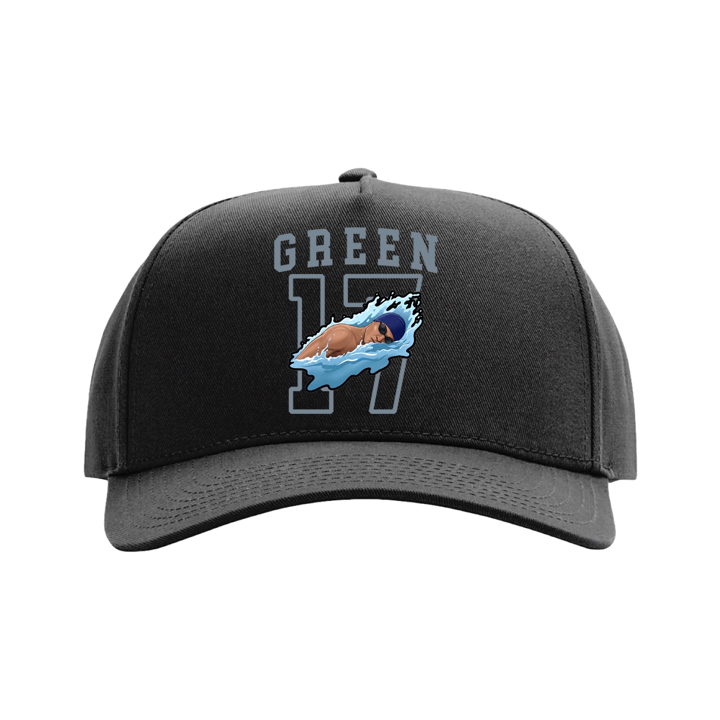 Full Fabric Five-Panel Champ Cap — Shirsey in Black