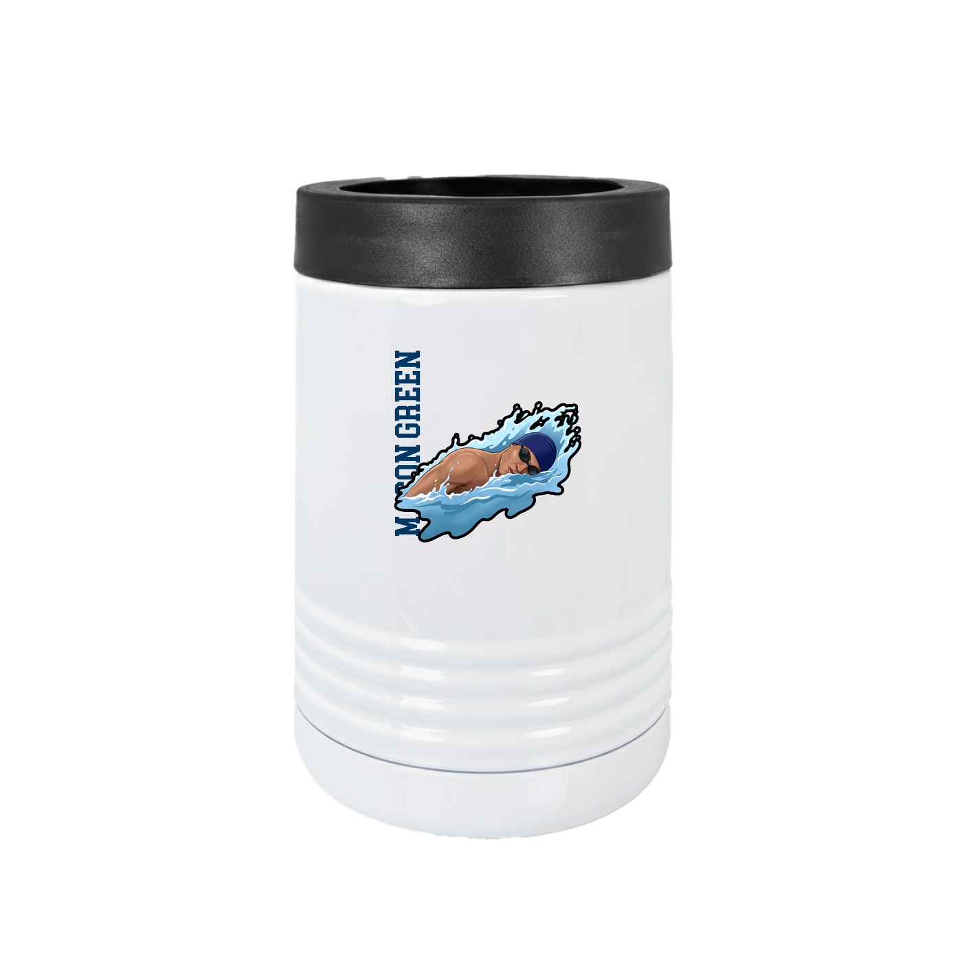 Beverage Holder — Name Vertical in White