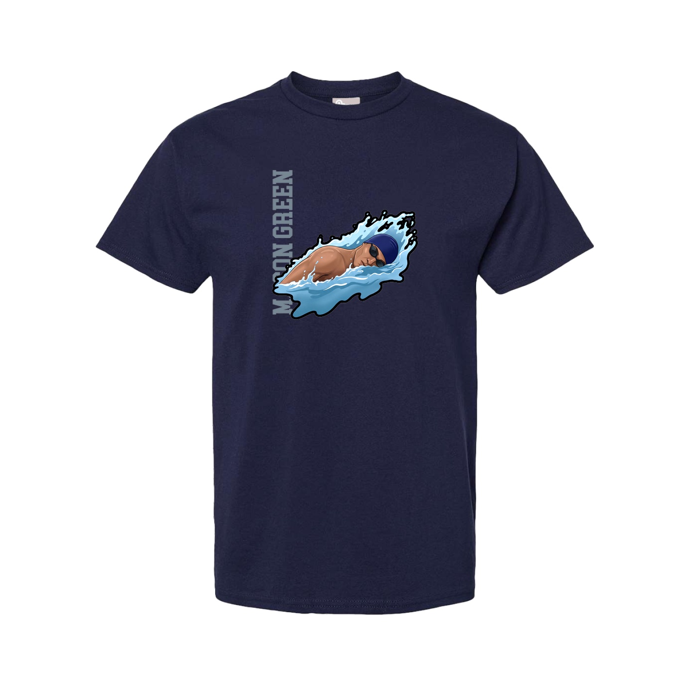Youth Tee — Name Vertical in Navy