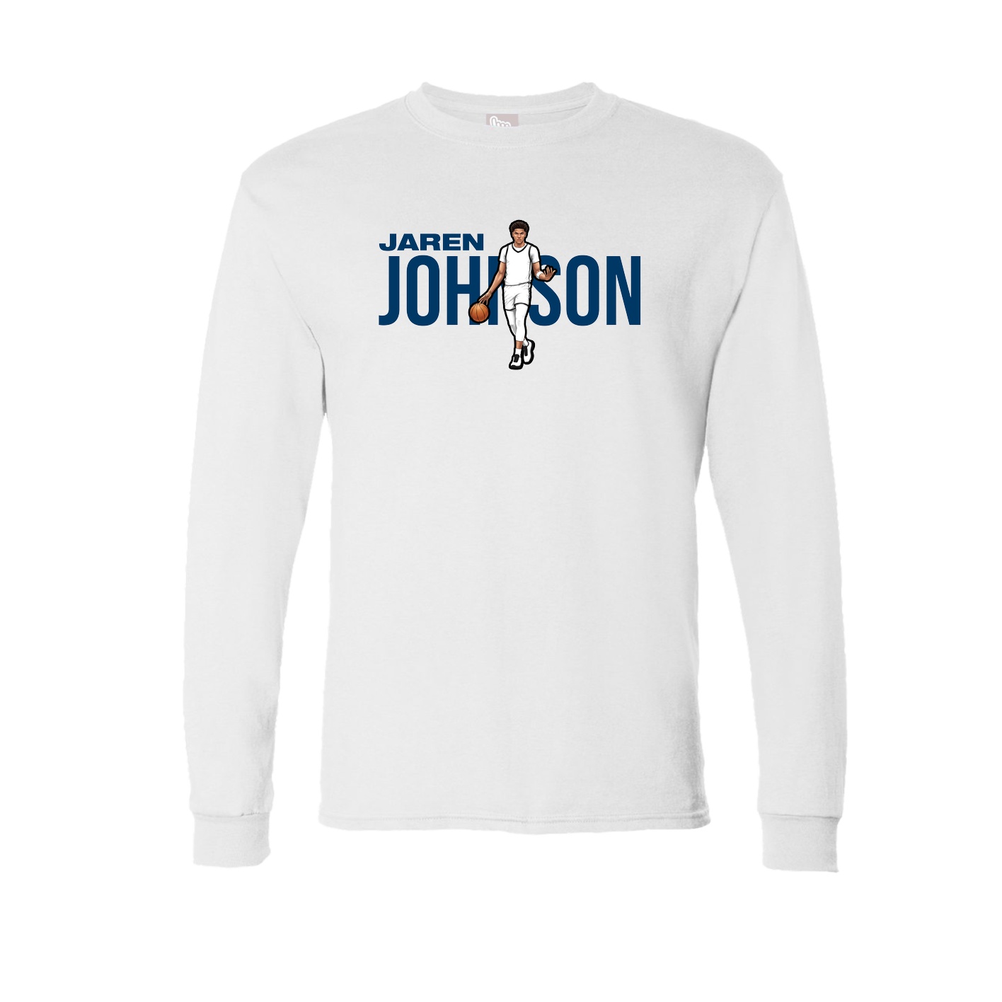 Long Sleeve Tee — Player Name in White