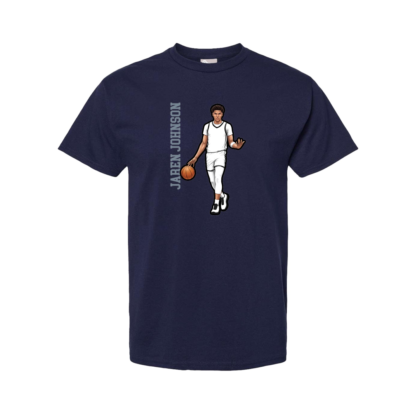 Tee — Name Vertical in Navy