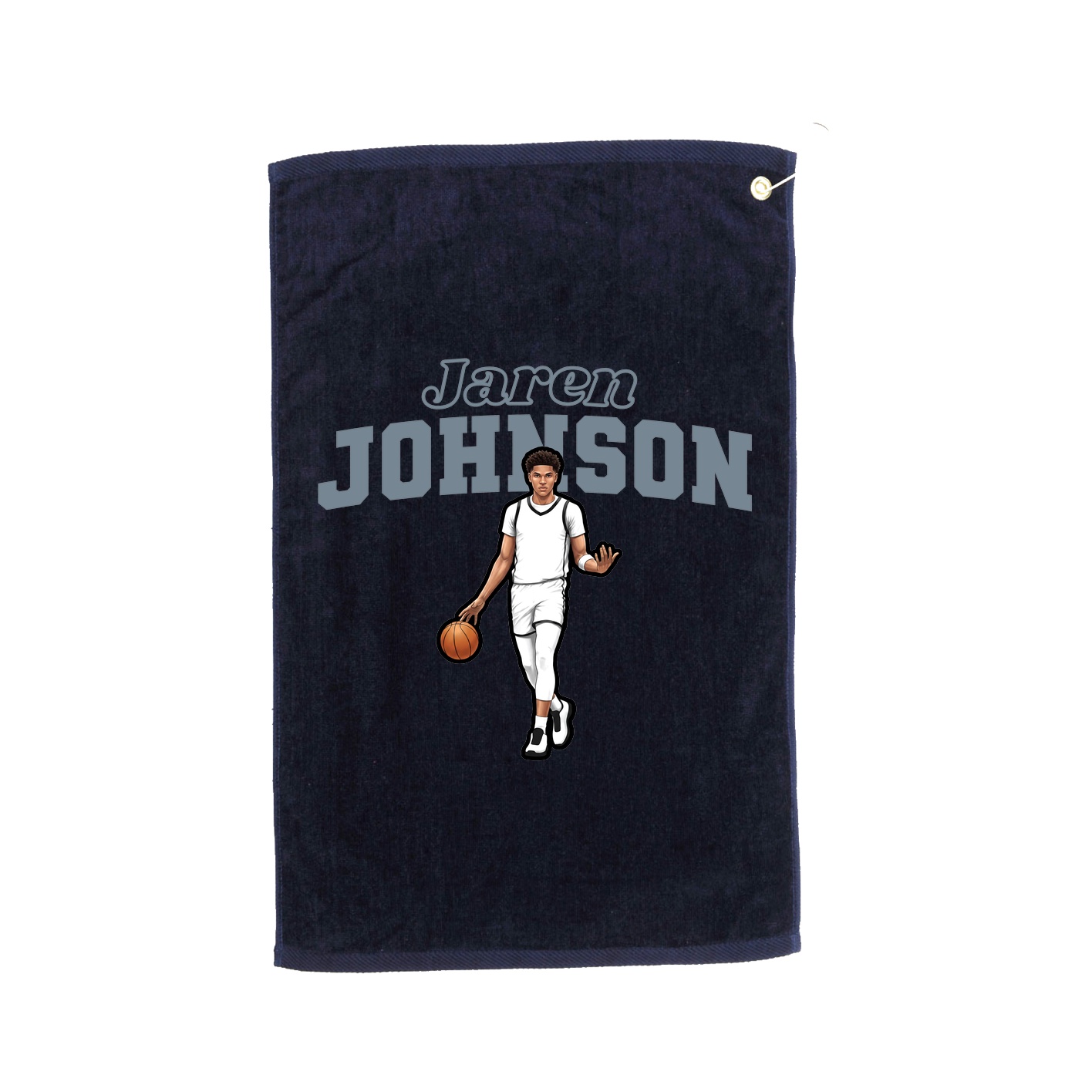 Golf Towel — Name Arch in Navy