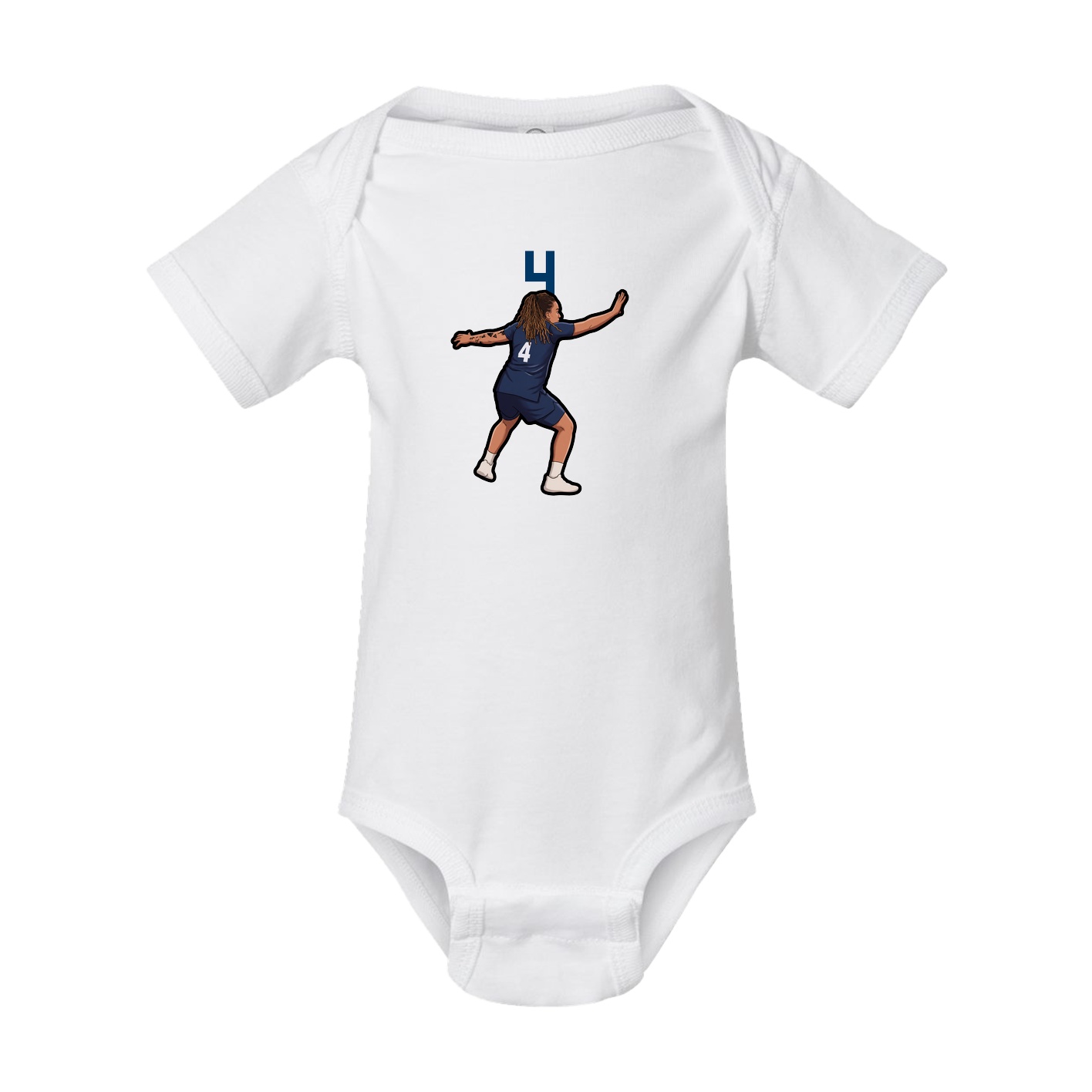 Baby Onesie — Number Top in White