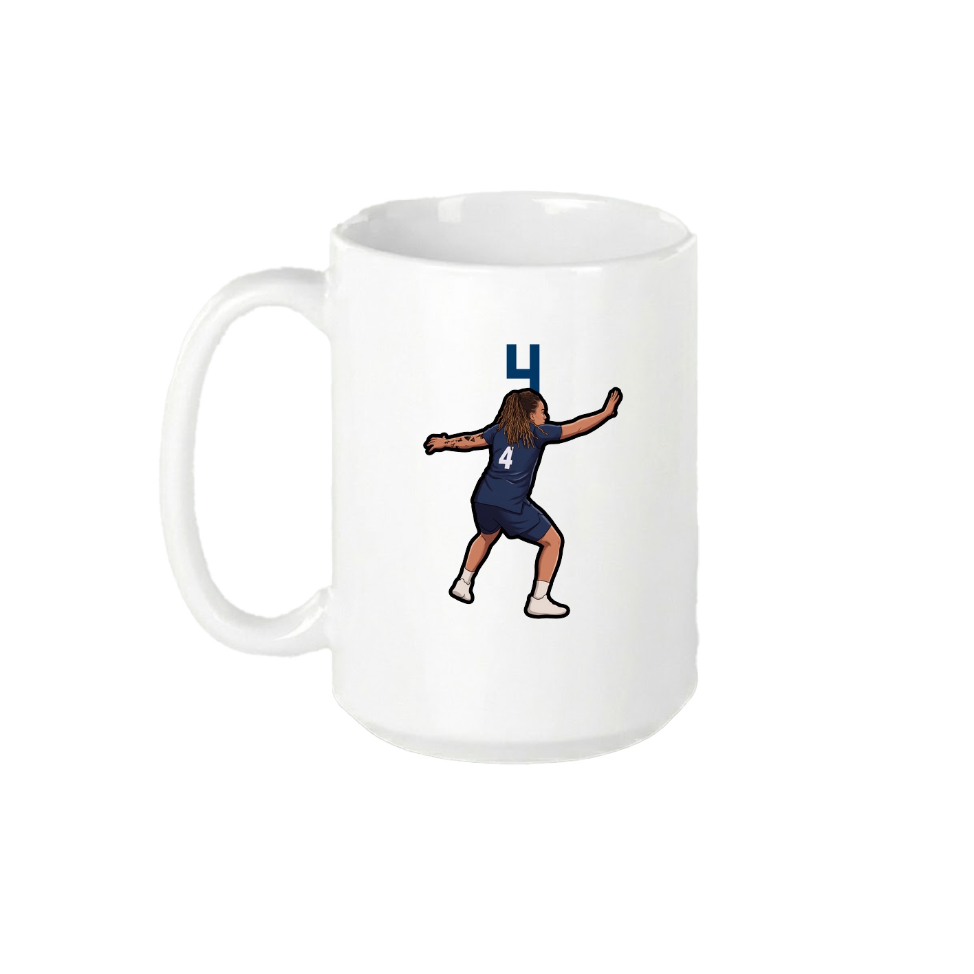15oz Coffee Mug — Number Top in White