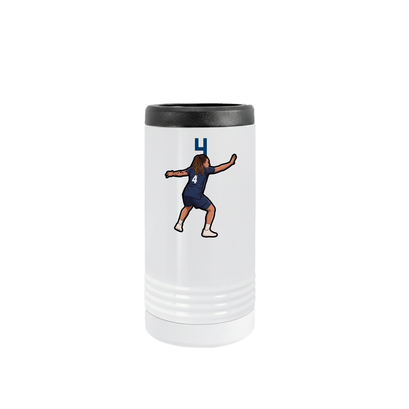 Slim Beverage Holder — Number Top in White