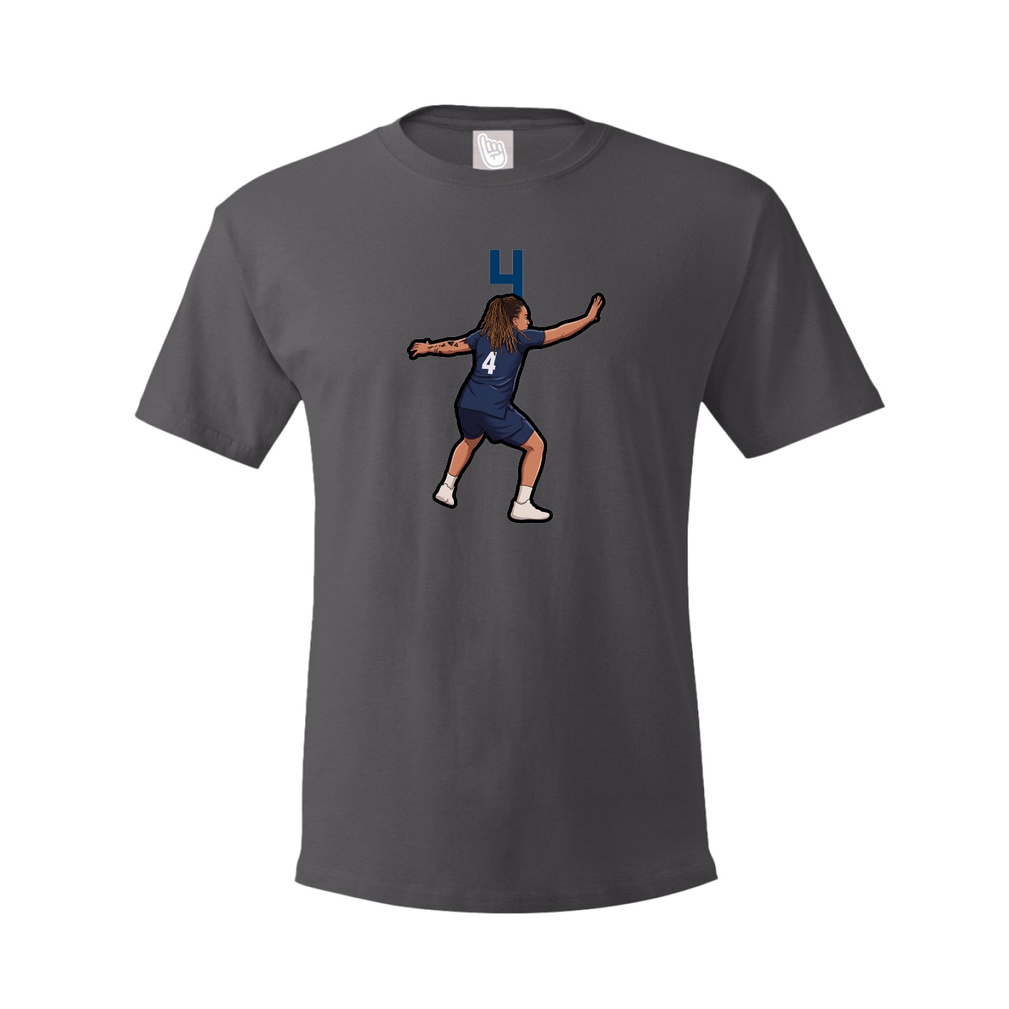 Tee — Number Top in Grey