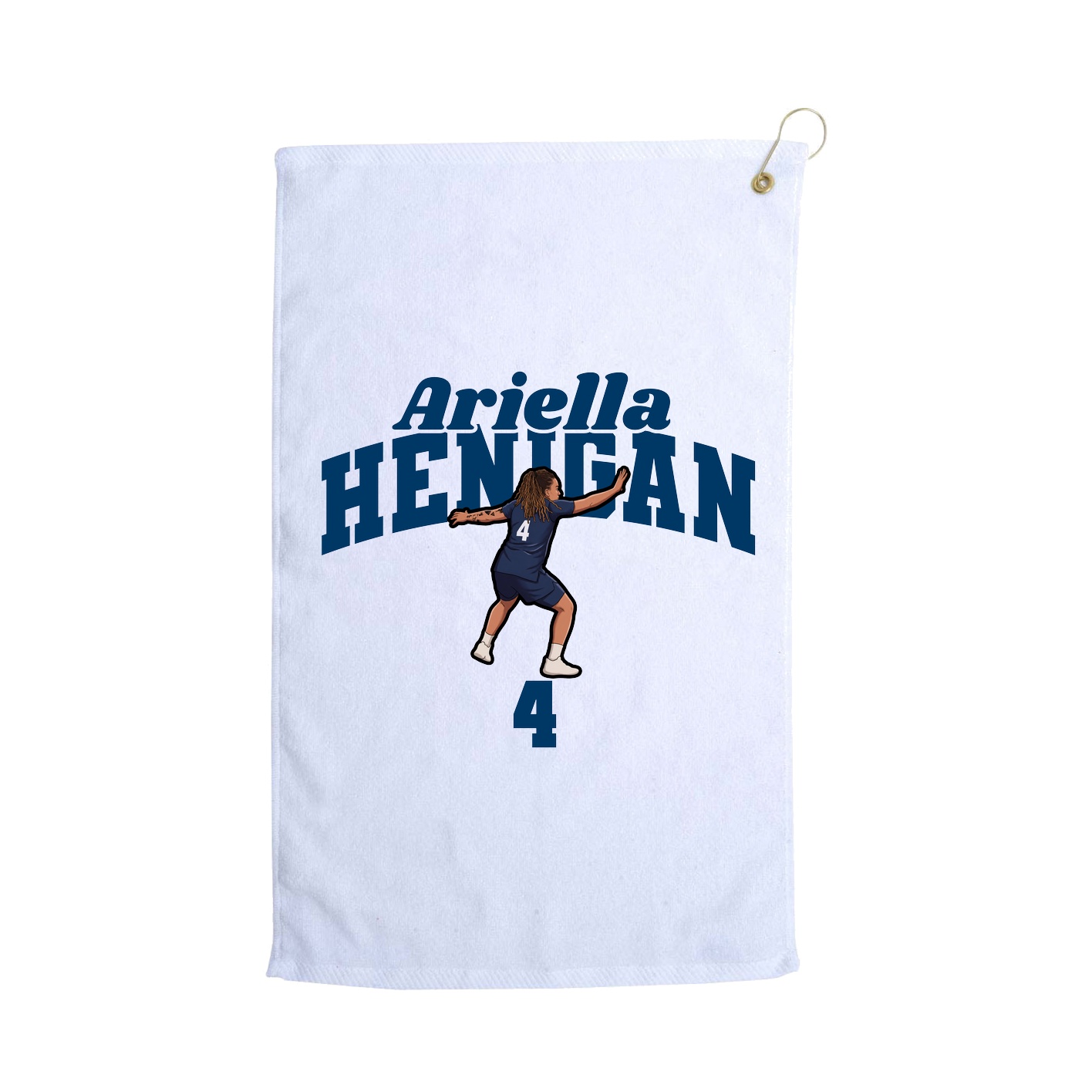 Golf Towel — Signature Arch in White