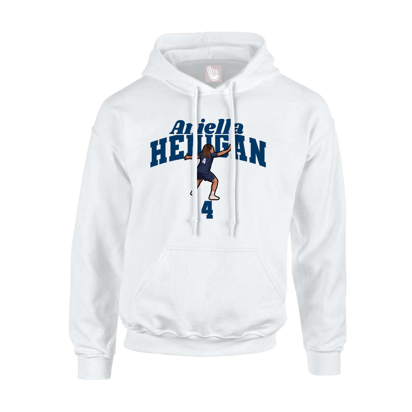 Hoodie — Signature Arch in White