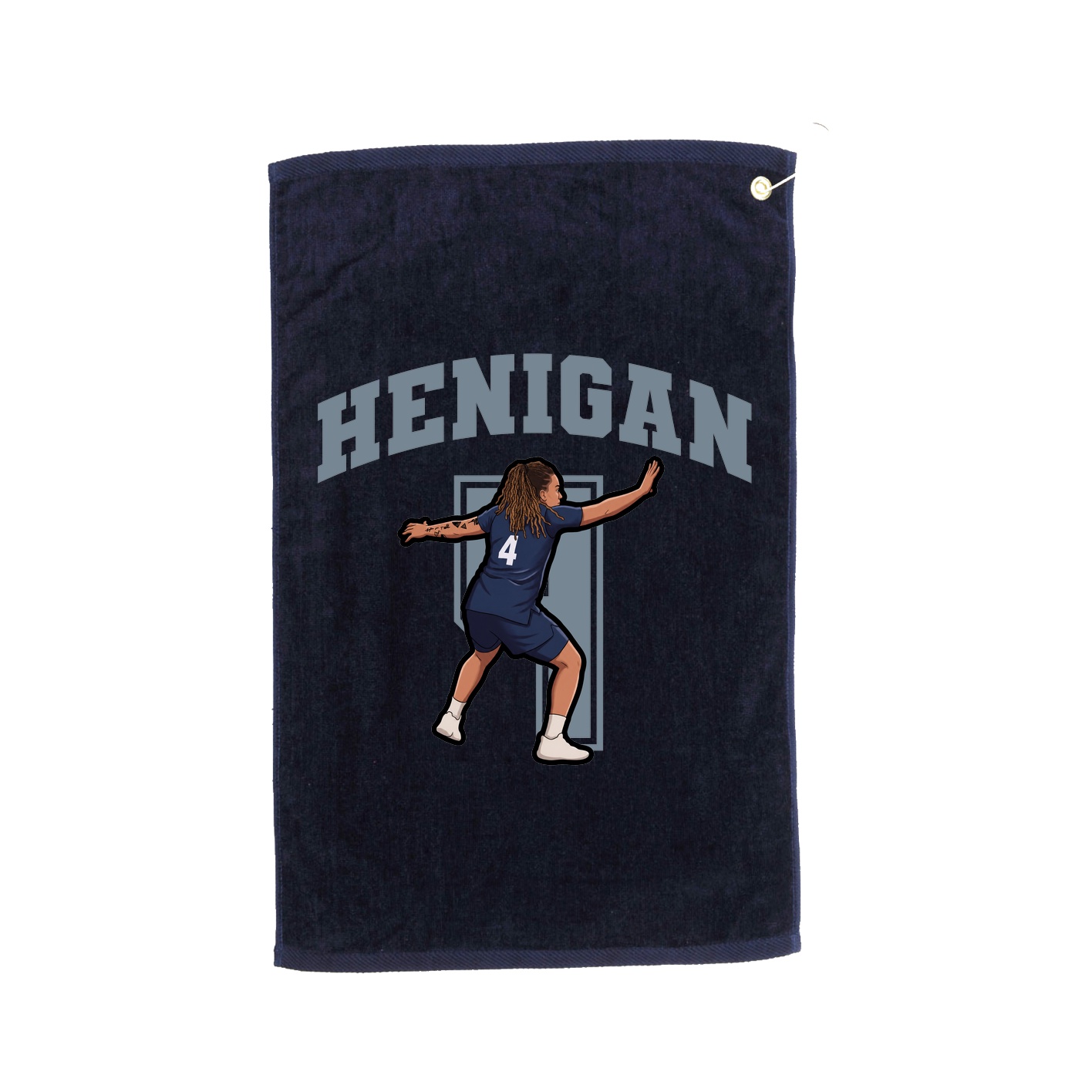 Golf Towel — Number in Navy