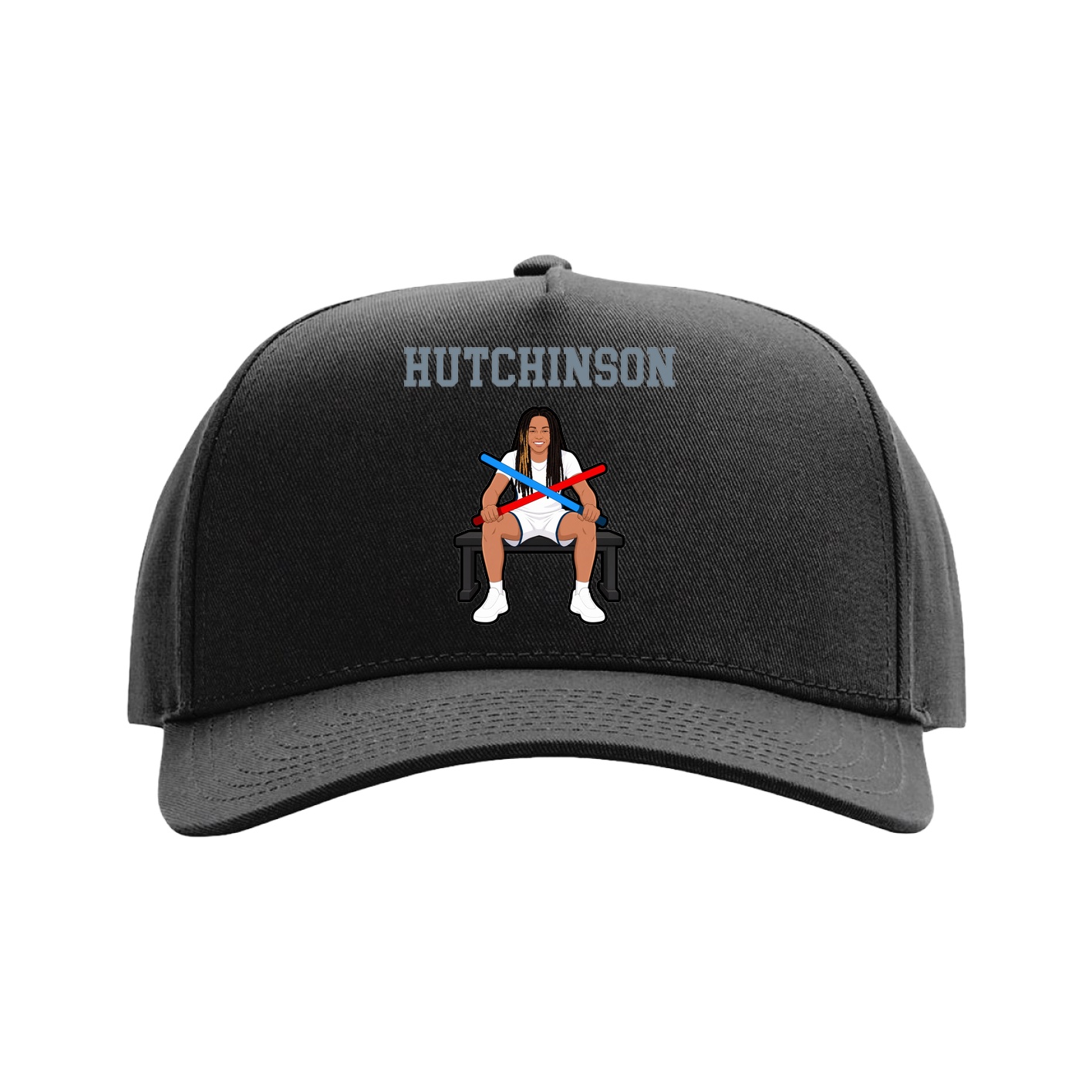 Full Fabric Five-Panel Champ Cap — Shirsey in Black