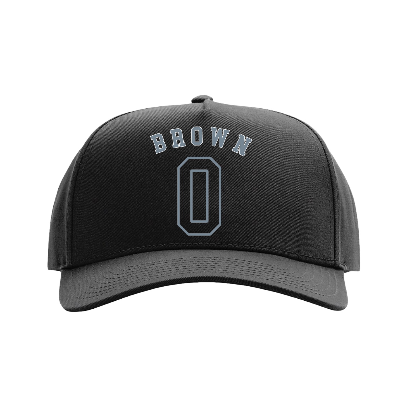 Full Fabric Five-Panel Champ Cap — Shirsey Arch in Black