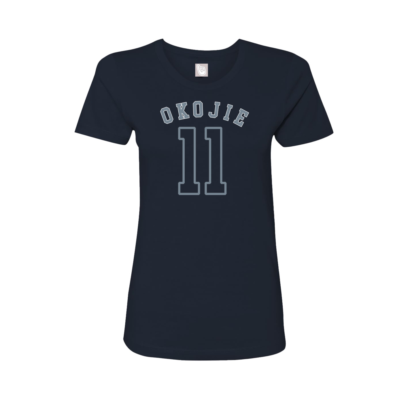 Fitted Women's Tee — Shirsey Arch in Navy