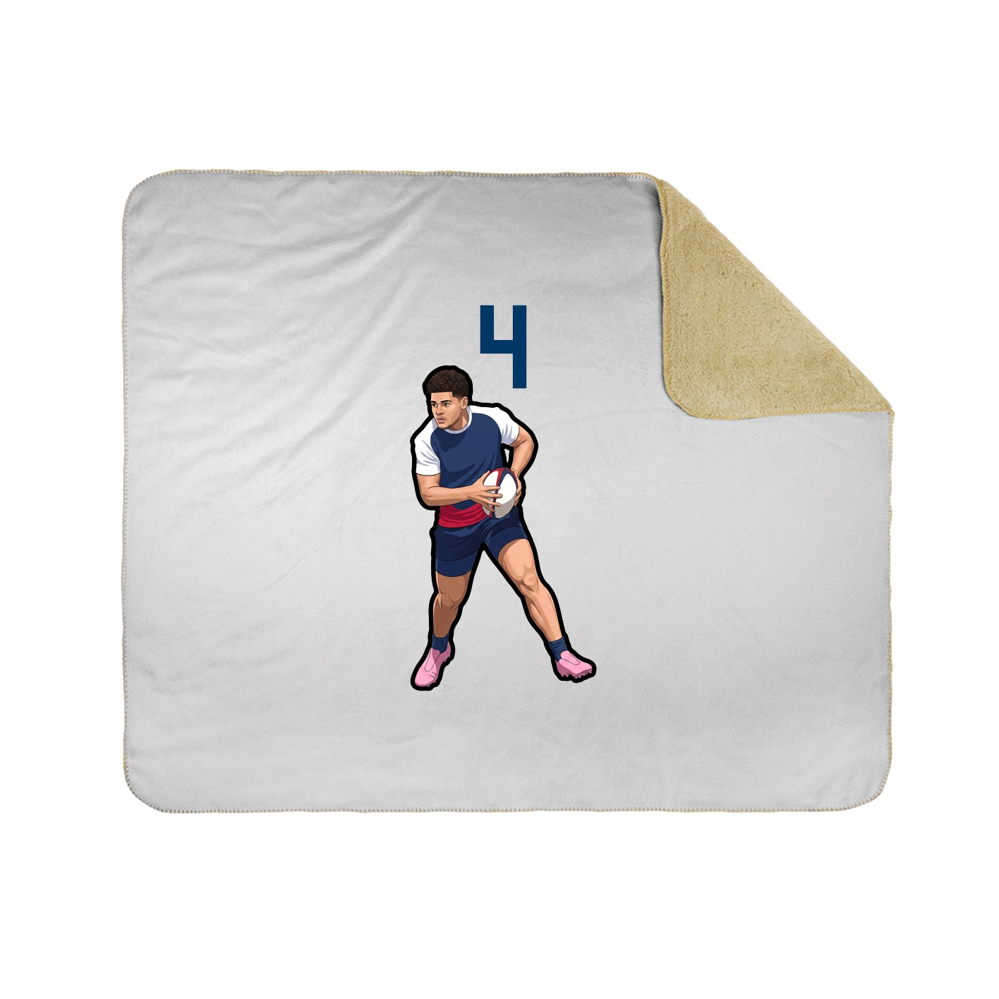 Throw Blanket — Number Top in White