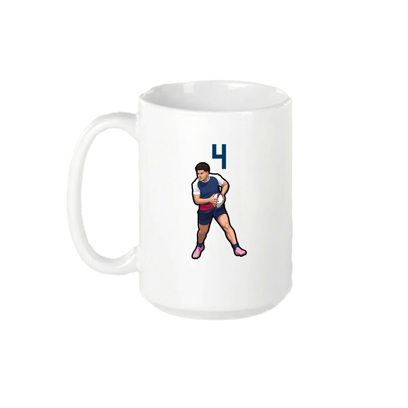 15oz Coffee Mug — Number Top in White