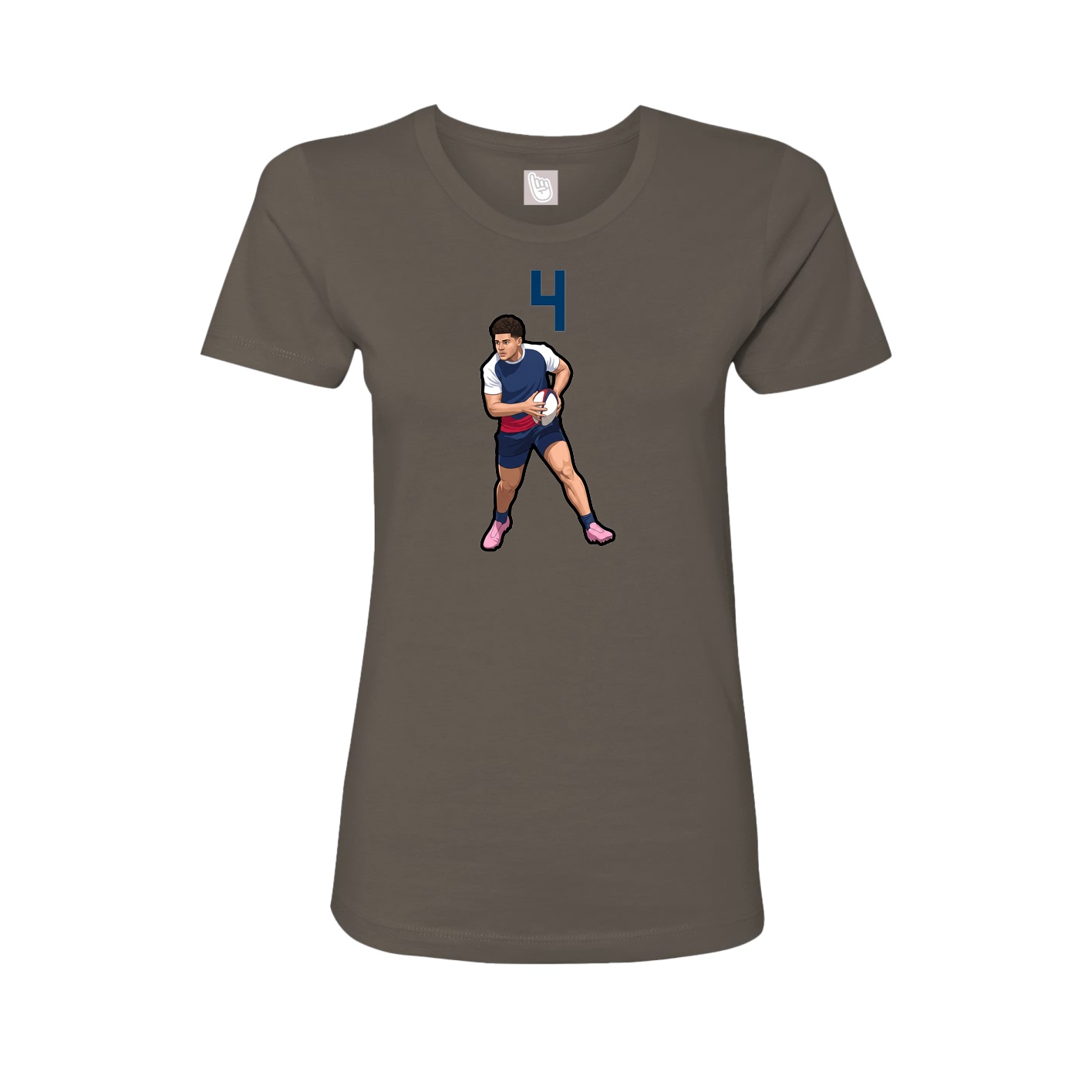Womens Tee — Number Top in Grey