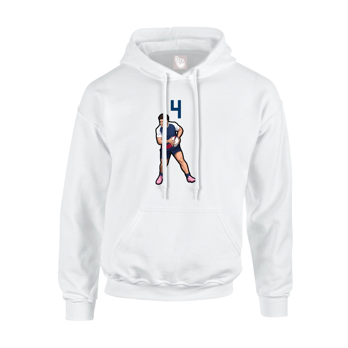 Hoodie — Number Top in White