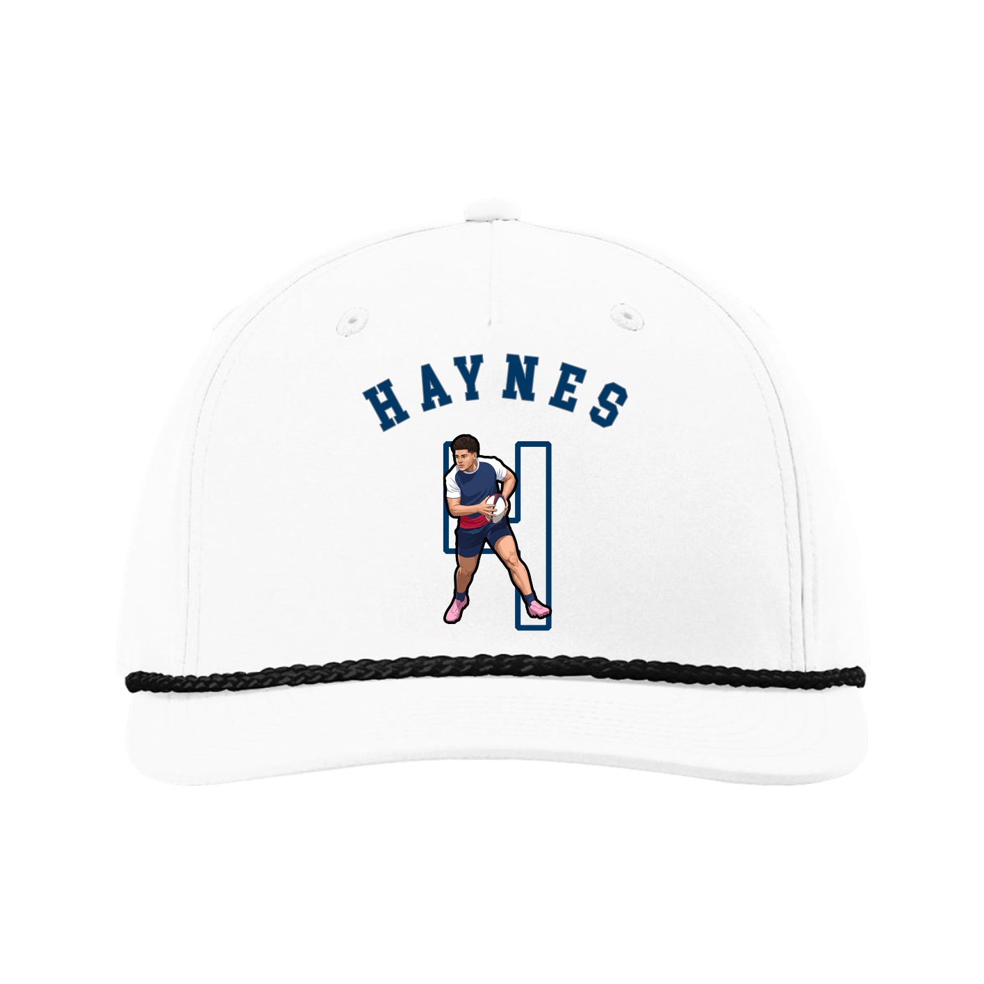 Five-Panel Classic Rope Cap — Shirsey Arch in White